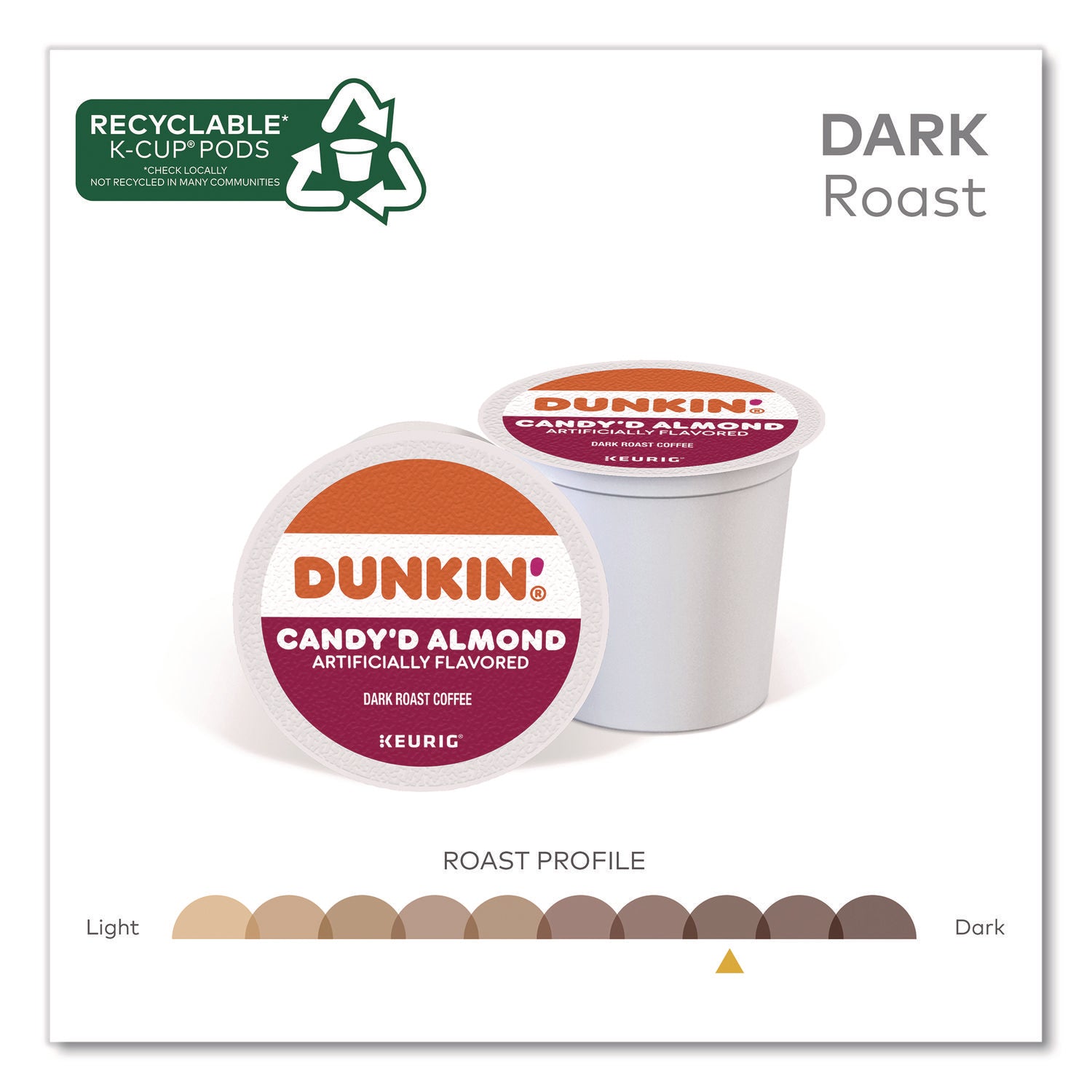 Dunkin'® Candy'd Almond Coffee K-Cups, 0.35 oz, 22/Box