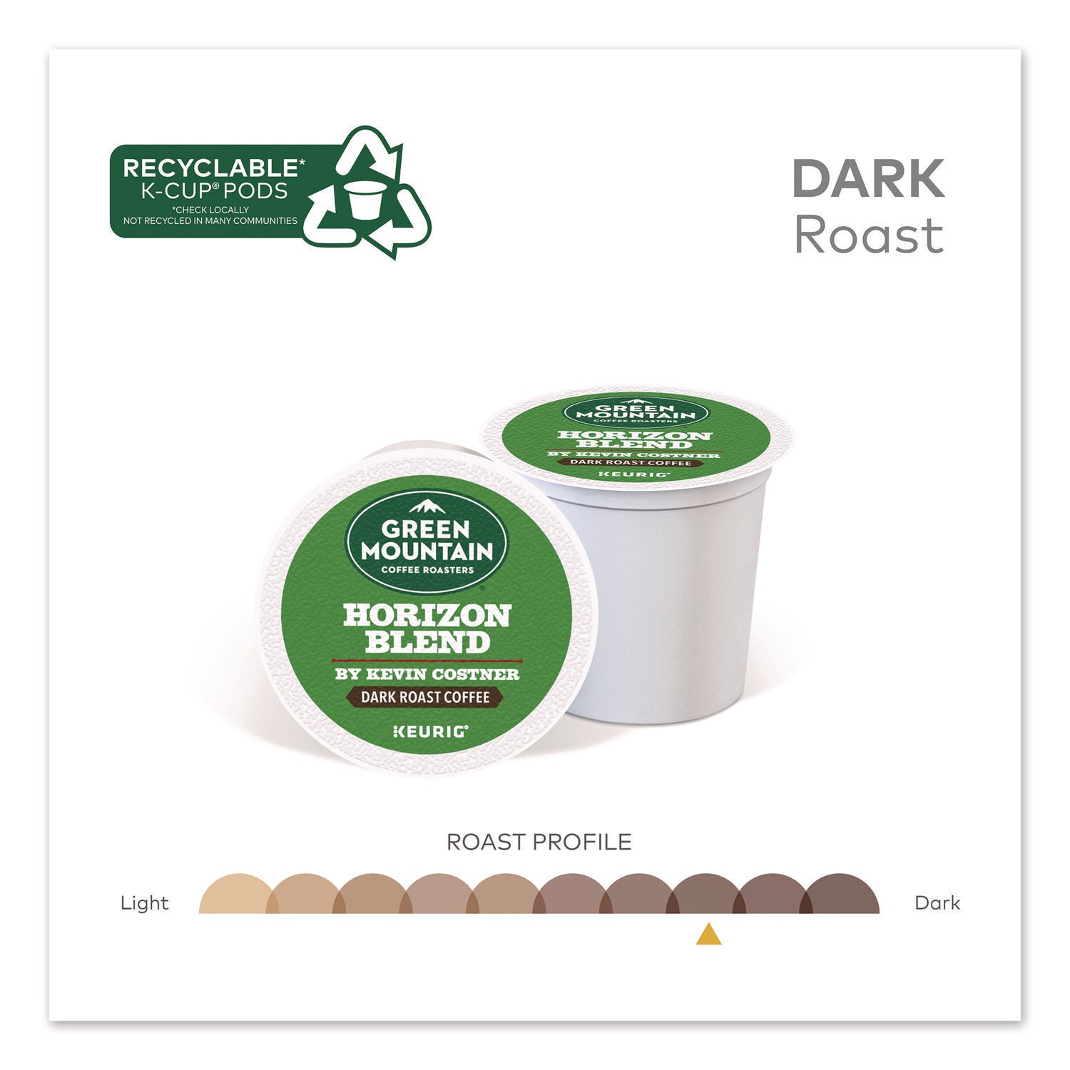 Green Mountain Coffee® Horizon Blend by Kevin Costner Coffee K-Cups, 0.37 oz, 24/Box