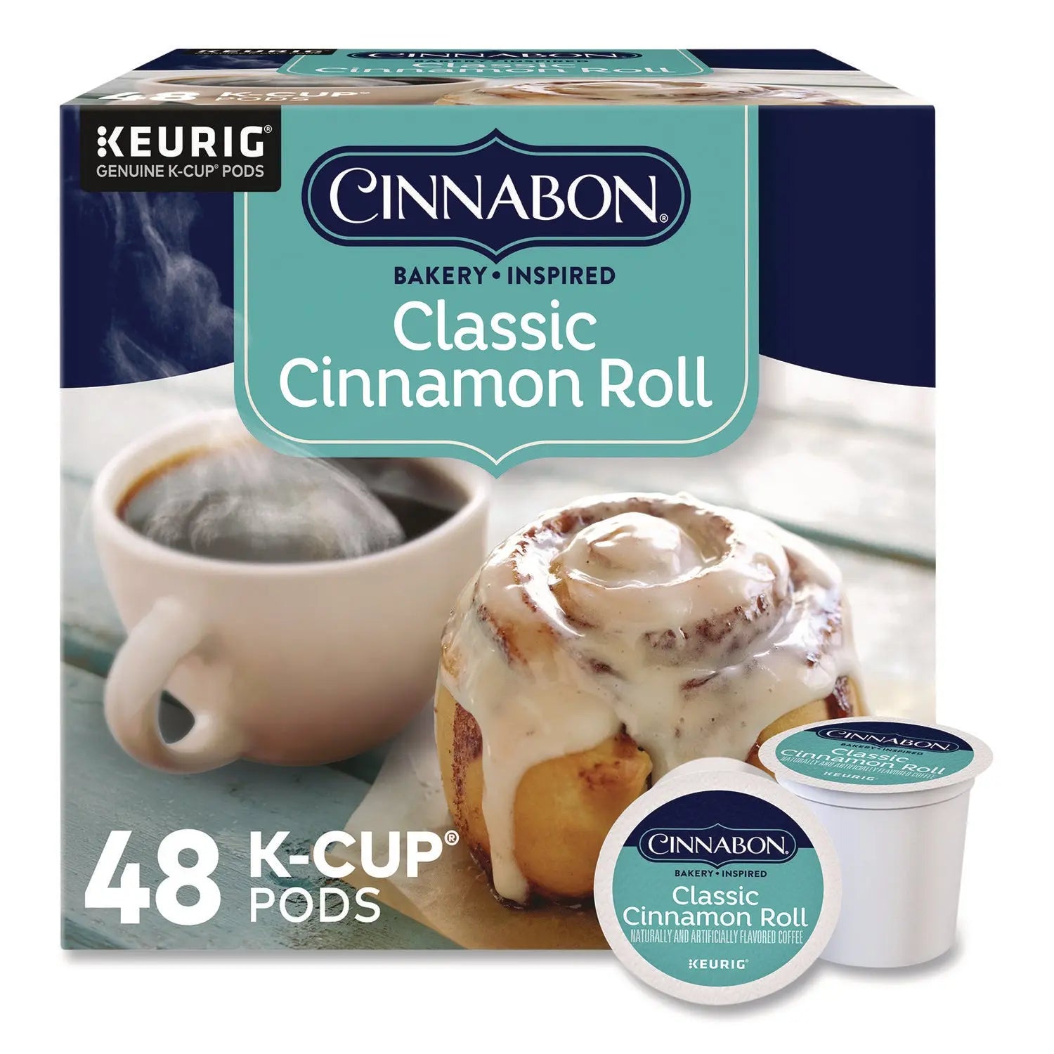 Cinnabon® Classic Cinnamon Roll Coffee K-Cups, 0.33 oz, 48/Box Cinnabon® Flipcost