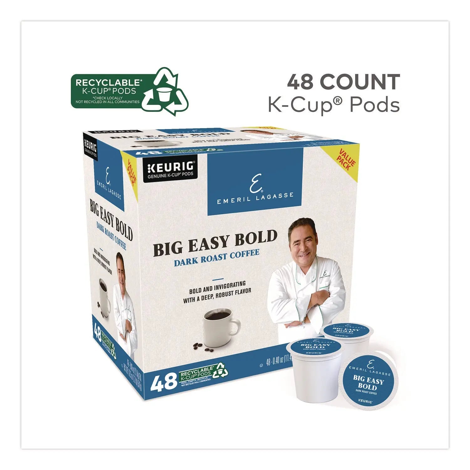 Emeril's™ Big Easy Bold Coffee K-Cups, 0.4 oz, 48/Box Emeril's™ Flipcost