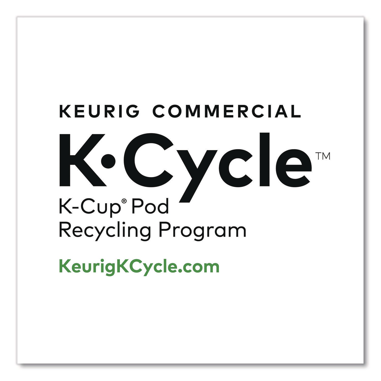 Keurig® K-Cycle K-Cup Pod Recycling Station, Plastic, Black/Green/White, 5/Pack