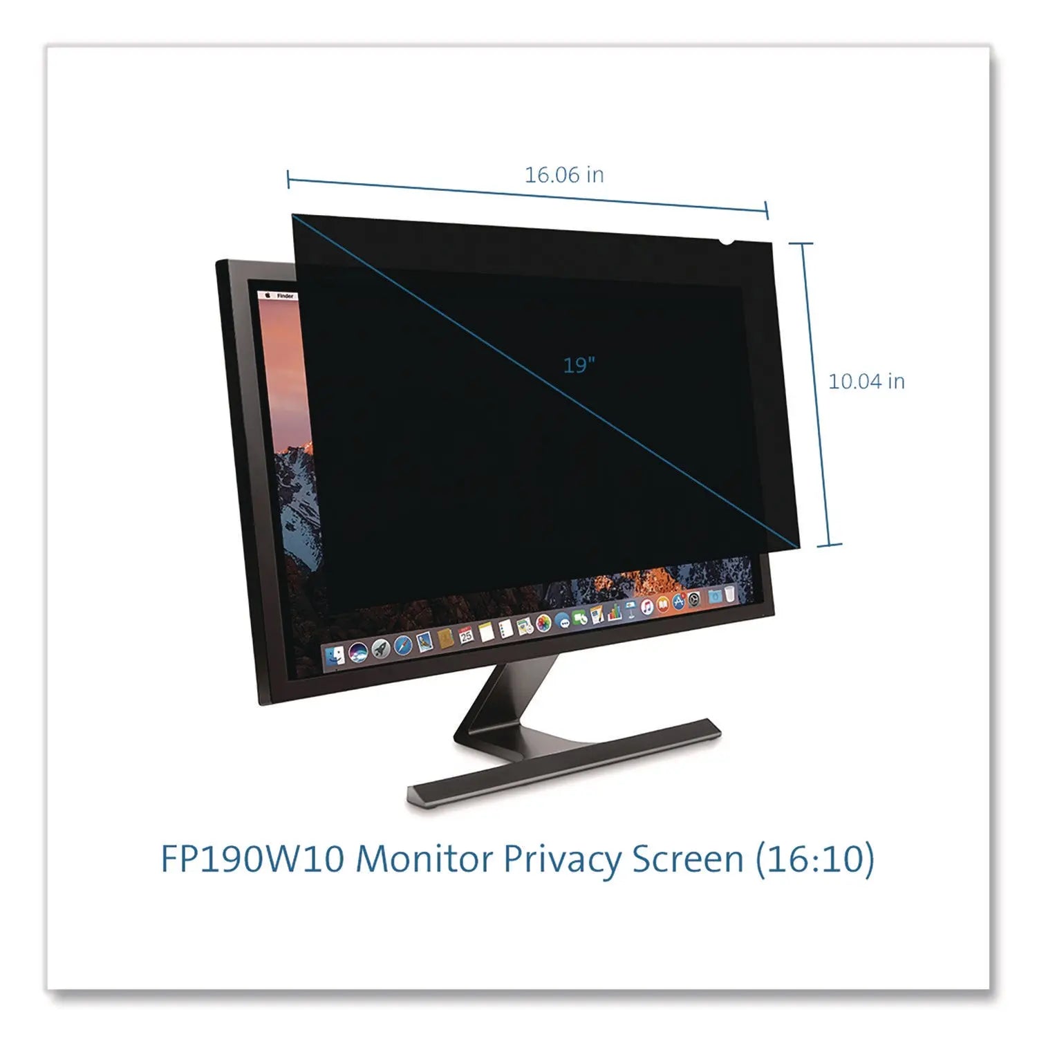 Kensington® Anti-Glare Reversible Privacy Screen for 19" Widescreen Flat Panel Monitor, 16:10 Aspect Ratio Kensington® Flipcost