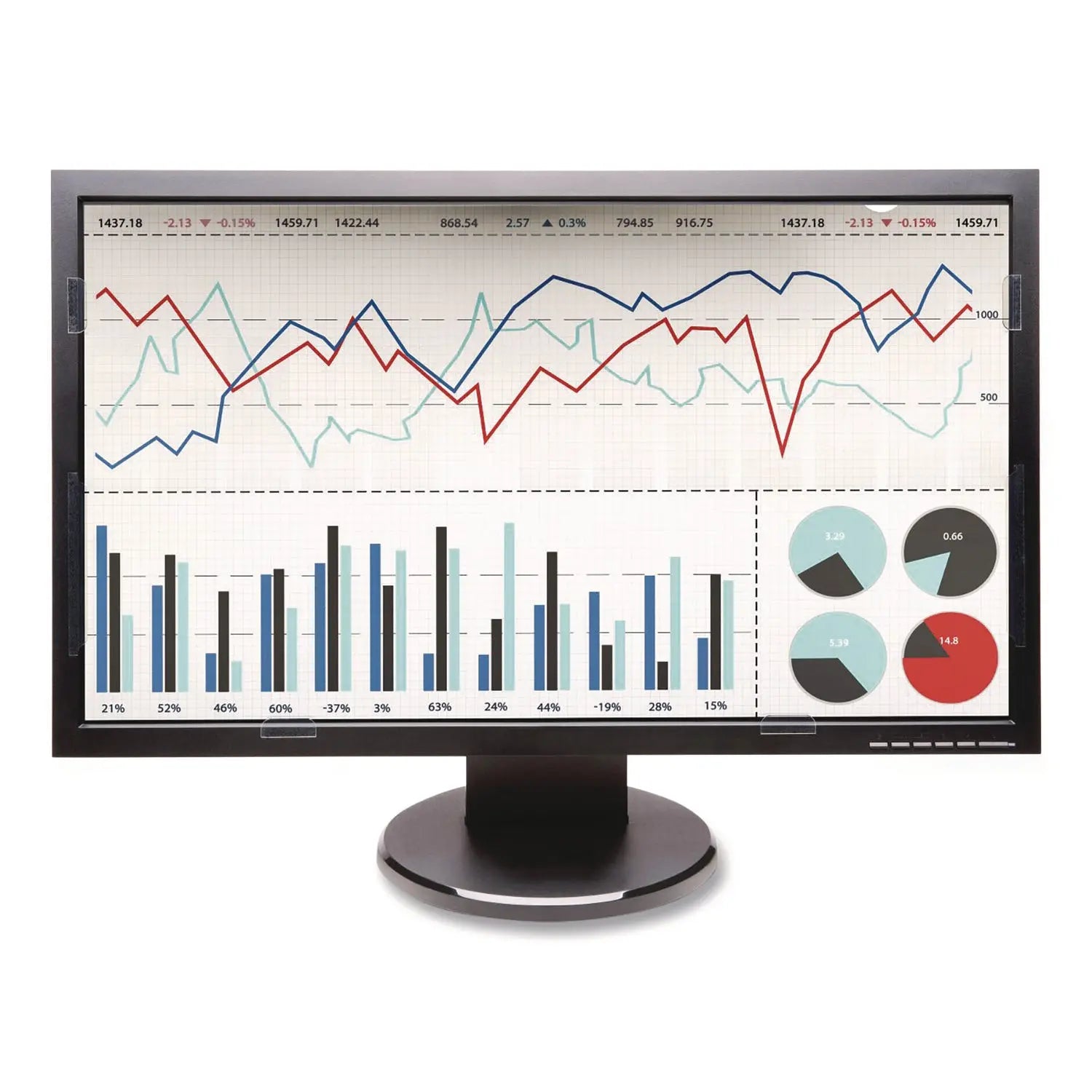 Kensington® Anti-Glare Reversible Privacy Screen for 24" Widescreen Flat Panel Monitor, 16:9 Aspect Ratio Kensington® Flipcost