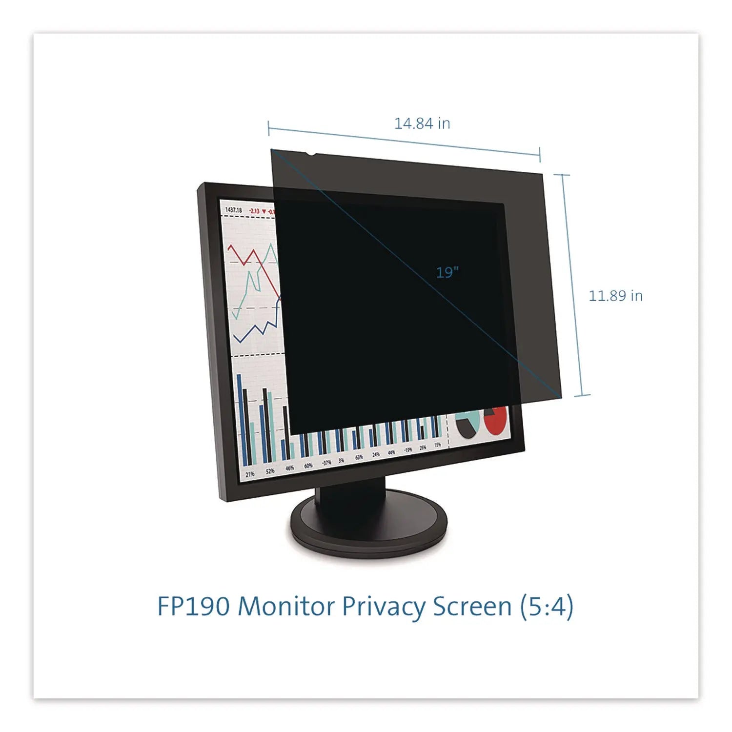 Kensington® Anti-Glare Reversible Privacy Screen for 19" Widescreen Flat Panel Monitor, 5:4 Aspect Ratio Kensington® Flipcost