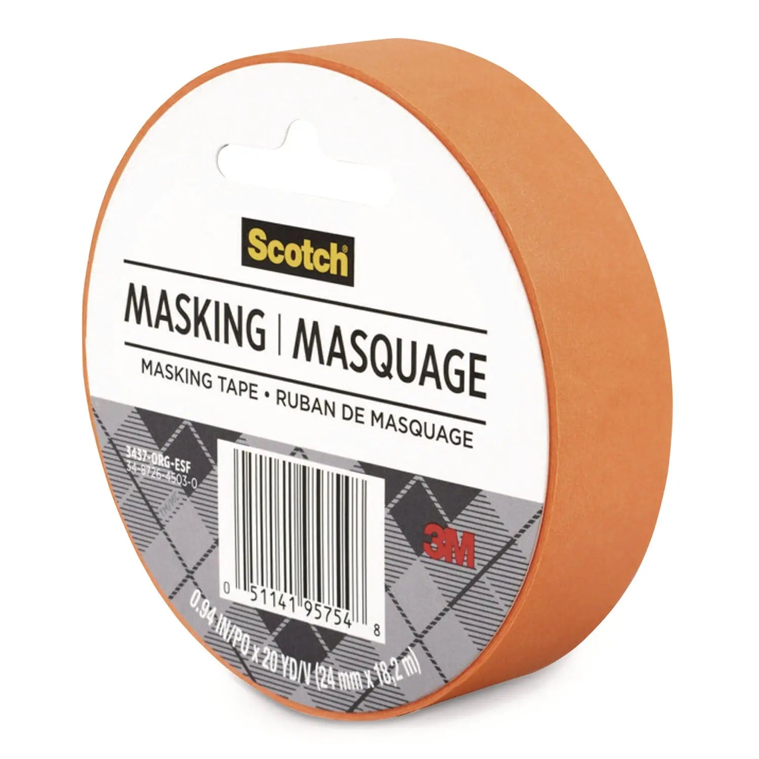 Scotch® EXPRESSIONS MASKING TAPE, 3" CORE, 0.94" X 20 YDS, TANGERINE Scotch® Flipcost