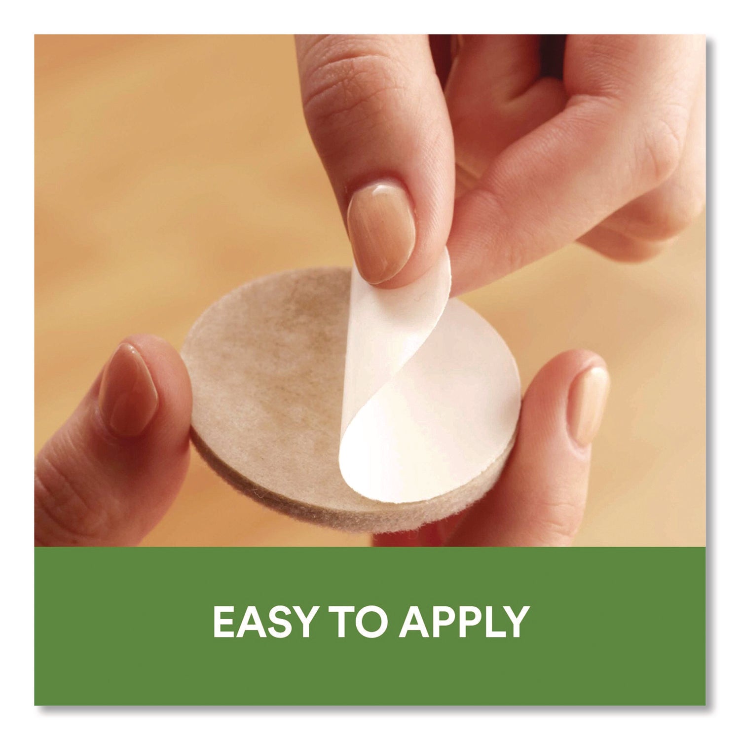 Scotch™ Felt Pad Protectors, Assorted Round, Beige, 78/Pack