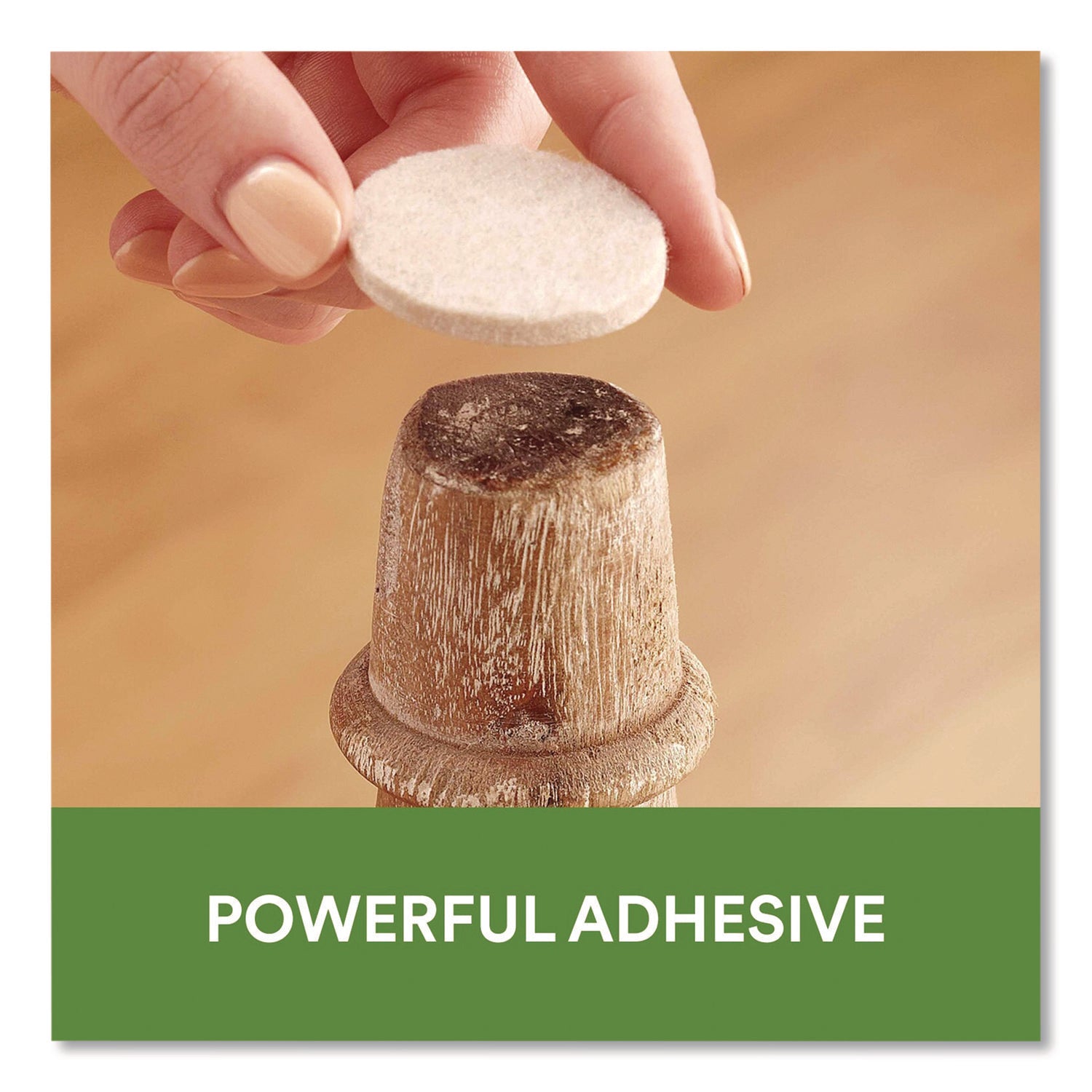 Scotch™ Felt Pad Protectors, Assorted Round, Beige, 78/Pack