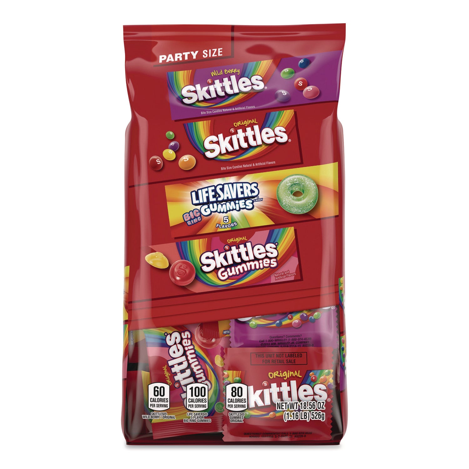 MARS Skittles, Skittles Gummies and Life Savers Gummies Party Pack, Assorted, 18.56 oz Bag