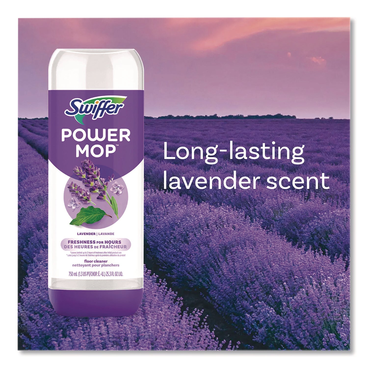 Swiffer® PowerMop Refill Cleaning Solution, Lavender Scent, 25.3 oz Refill Bottle, 2/Pack