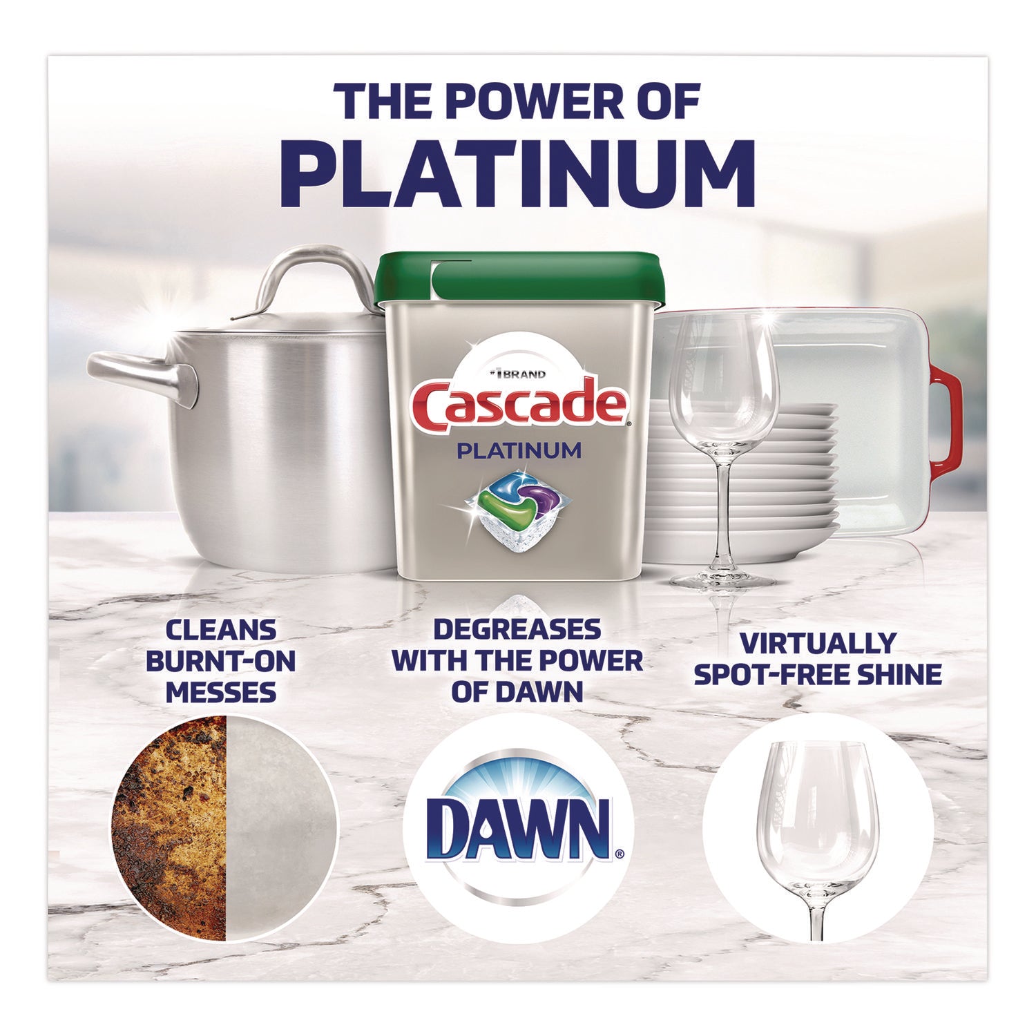 Cascade® ActionPacs, Fresh Scent, 38.6 oz Tub, 74/Pack