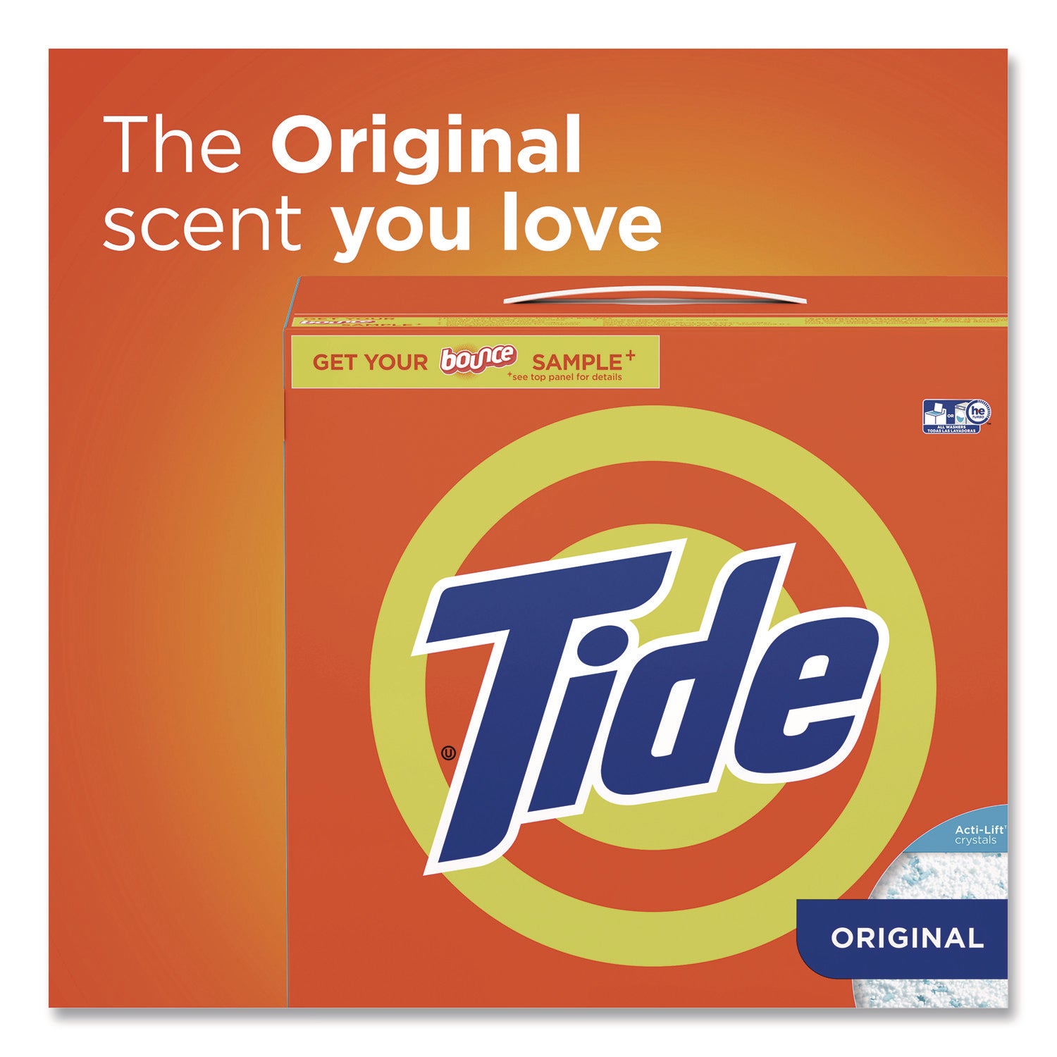 Tide® HE Laundry Detergent, Original Scent, Powder, 95 oz Box