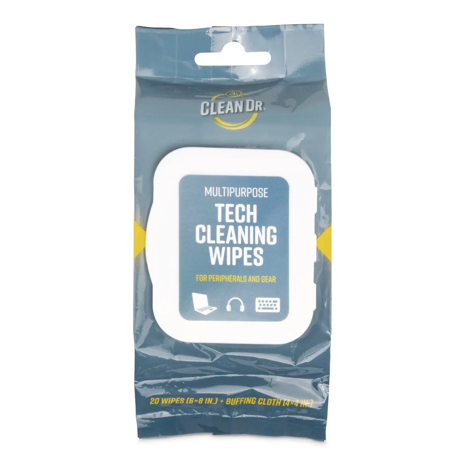 Digital Innovations ScreenDr Device and Screen Cleaning Wipes, 10-Ply, 6.88" x 3.9", Unscented, White/Gray, 20/Pack Digital Innovations Flipcost