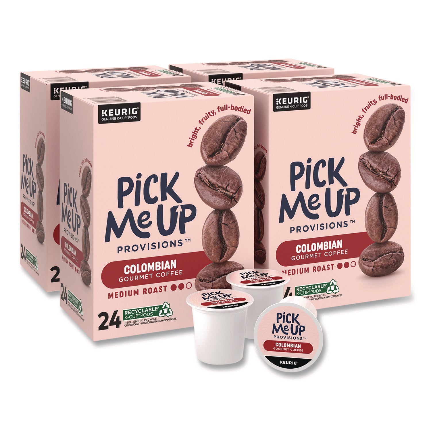 Pick Me Up Provisions™ Colombian Coffee K-Cups, 24/Box, 96/Carton