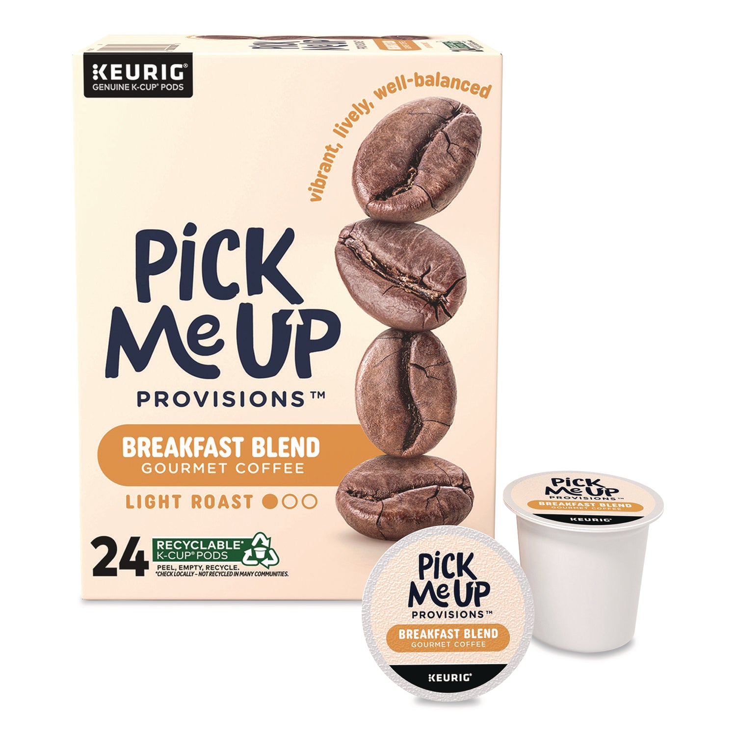 Pick Me Up Provisions™ Breakfast Blend Coffee K-Cups, 24/Box