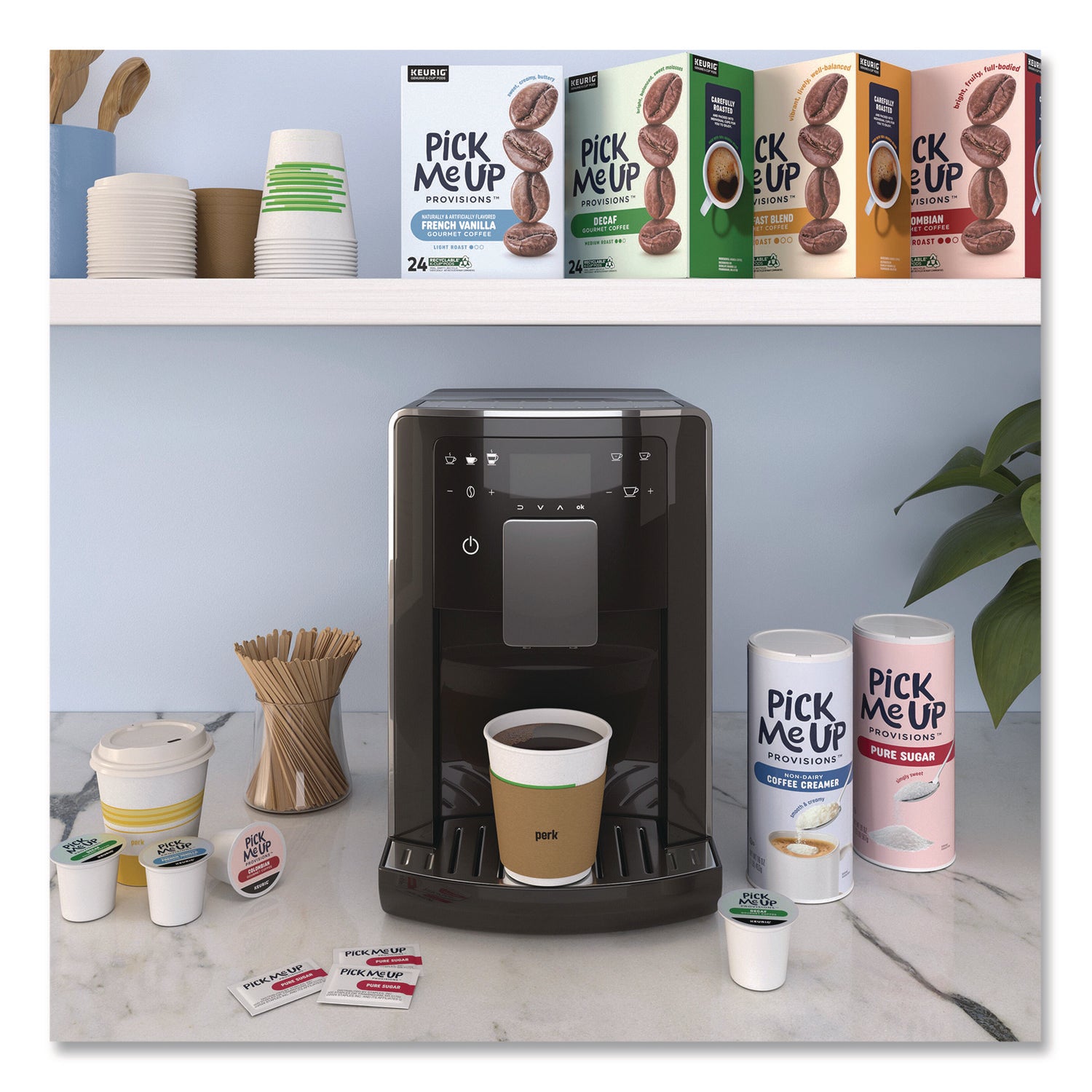 Pick Me Up Provisions™ Pure Sugar, 20 oz Canister, 24/Carton