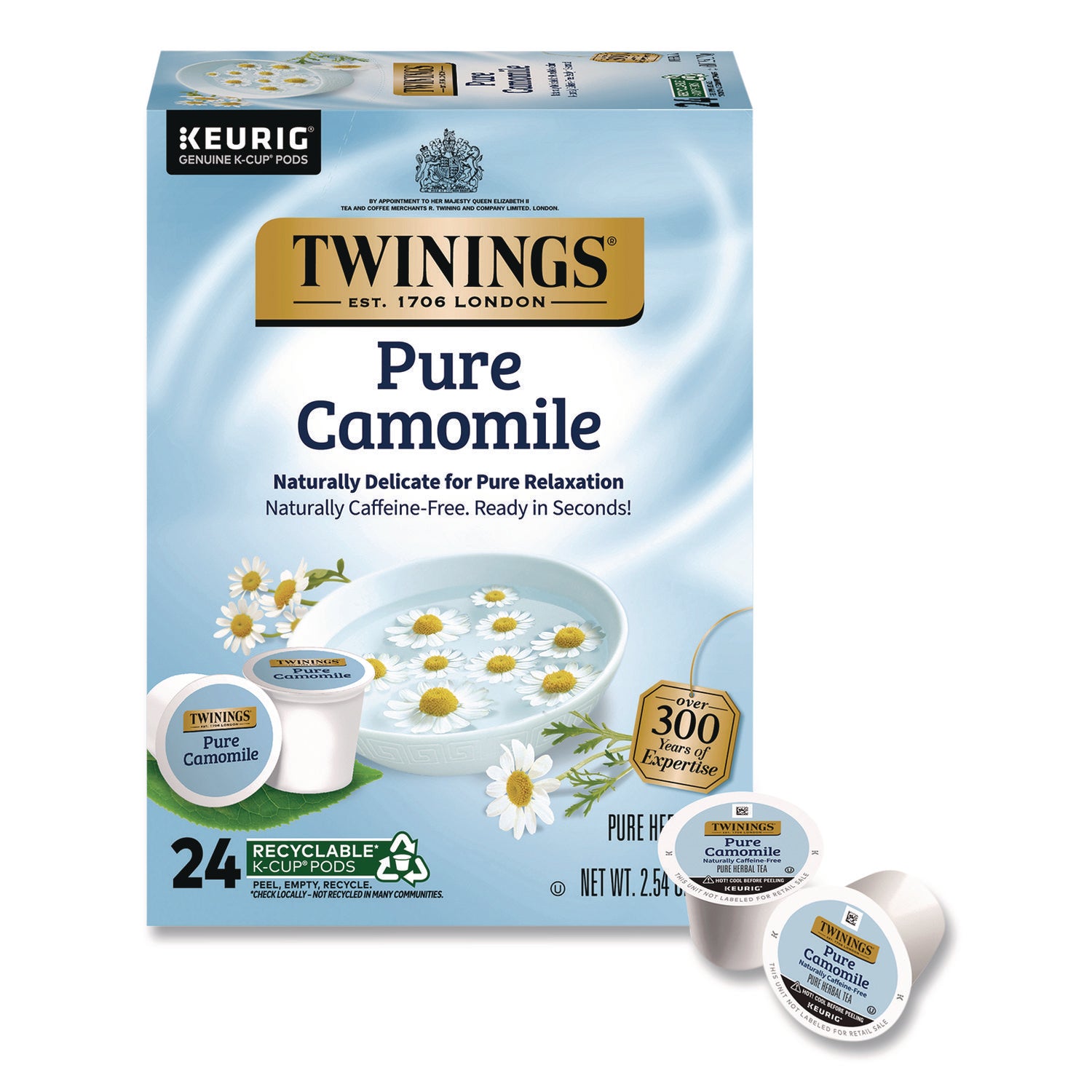 TWININGS® Tea K-Cups, Pure Camomile, 0.11 oz, 24/Box