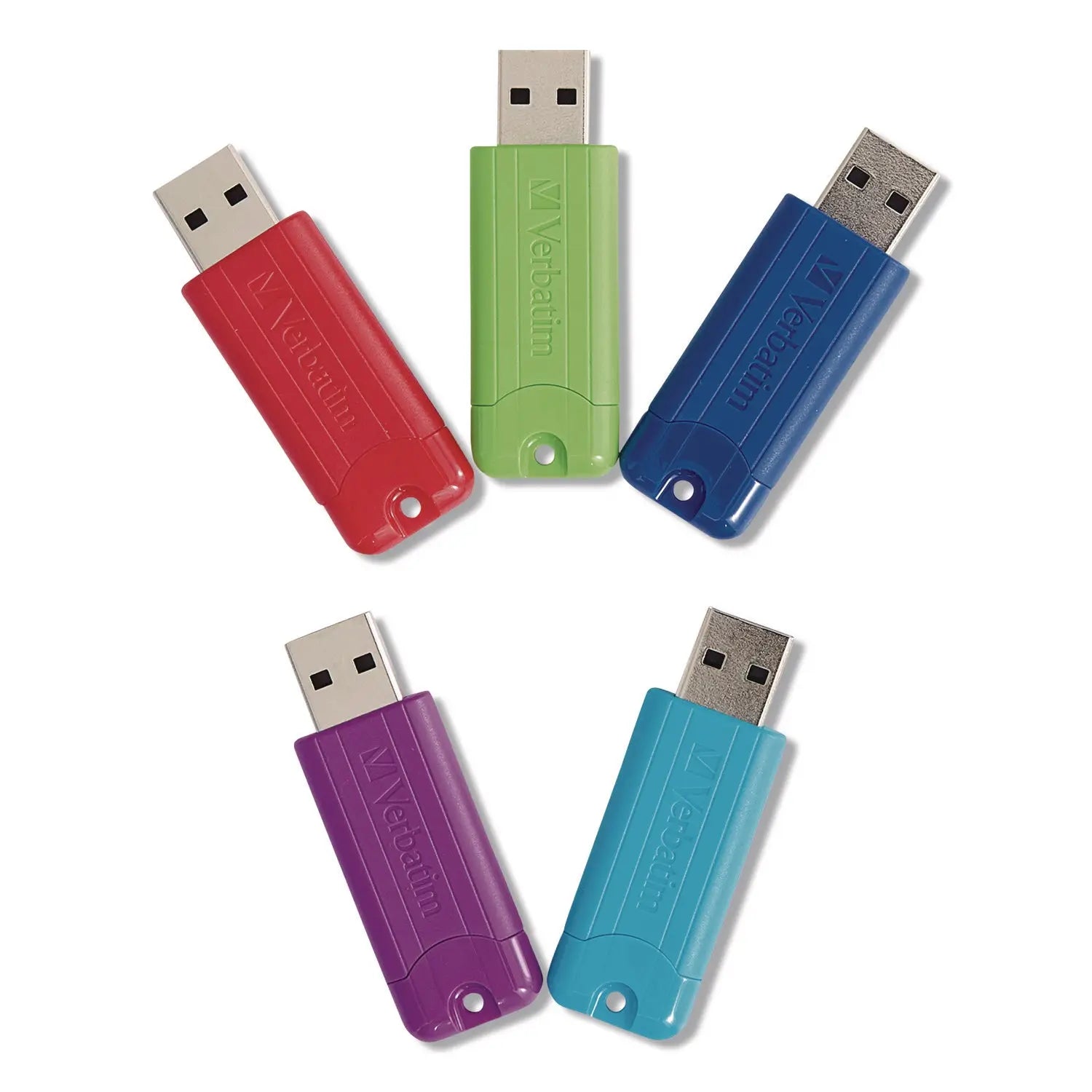 Verbatim® PinStripe USB 3.0 Flash Drive, 16 GB, Assorted Colors, 5/Pack Verbatim® Flipcost
