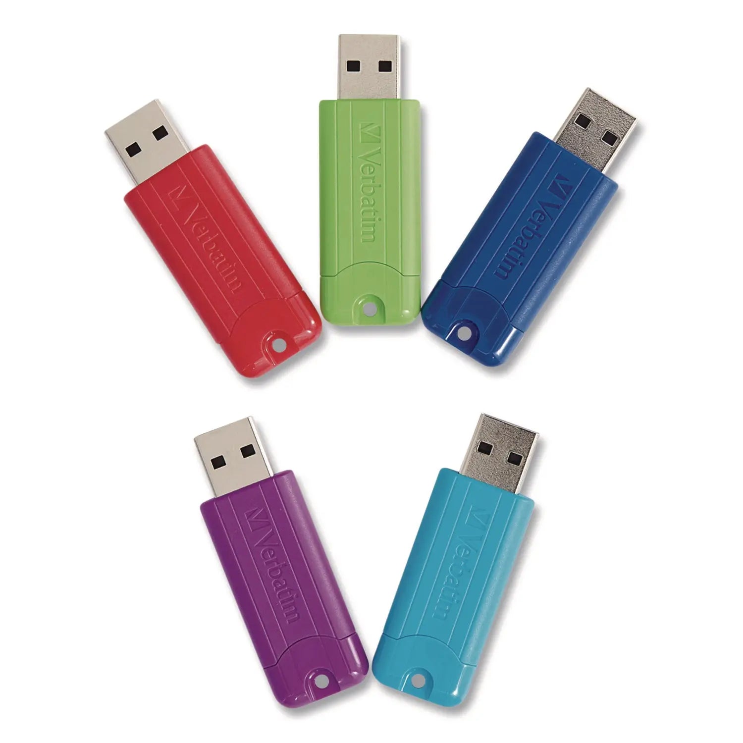 Verbatim® PinStripe USB 3.0 Flash Drive, 32 GB, Assorted Colors, 5/Pack Verbatim® Flipcost
