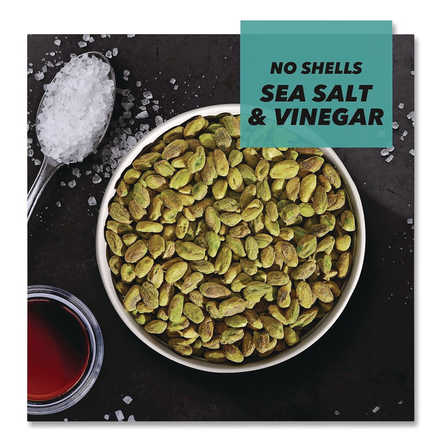 Paramount Farms® Wonderful No Shells Pistachios, Sea Salt and Vinegar, 2.25 oz Bag, 8/Box
