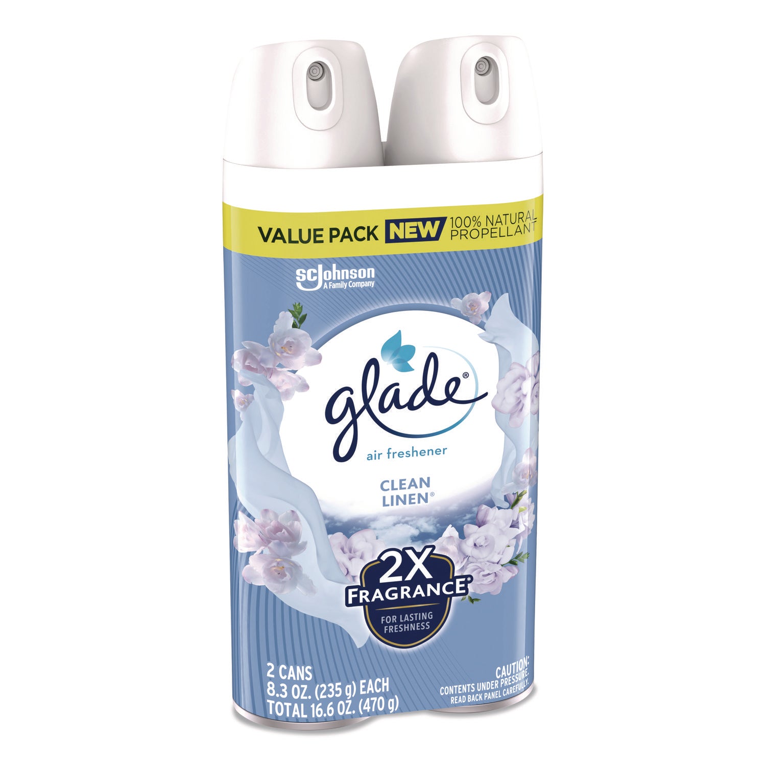 Glade® Air Freshener, Clean Linen Scent, 8.3 oz, 2/Pack