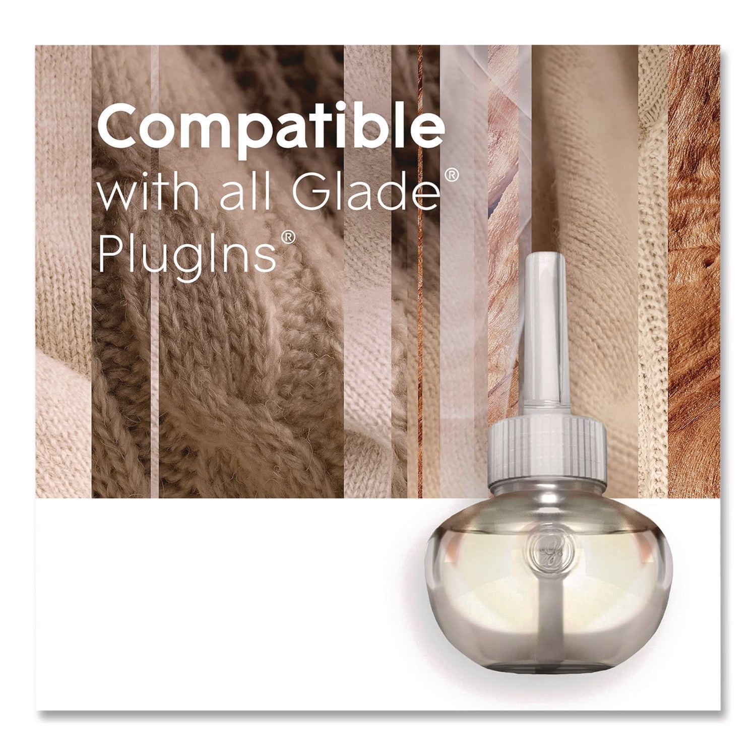 Glade® Plugin Scented Oil Refill, Cashmere Woods, 0.67 oz, 5/Pack