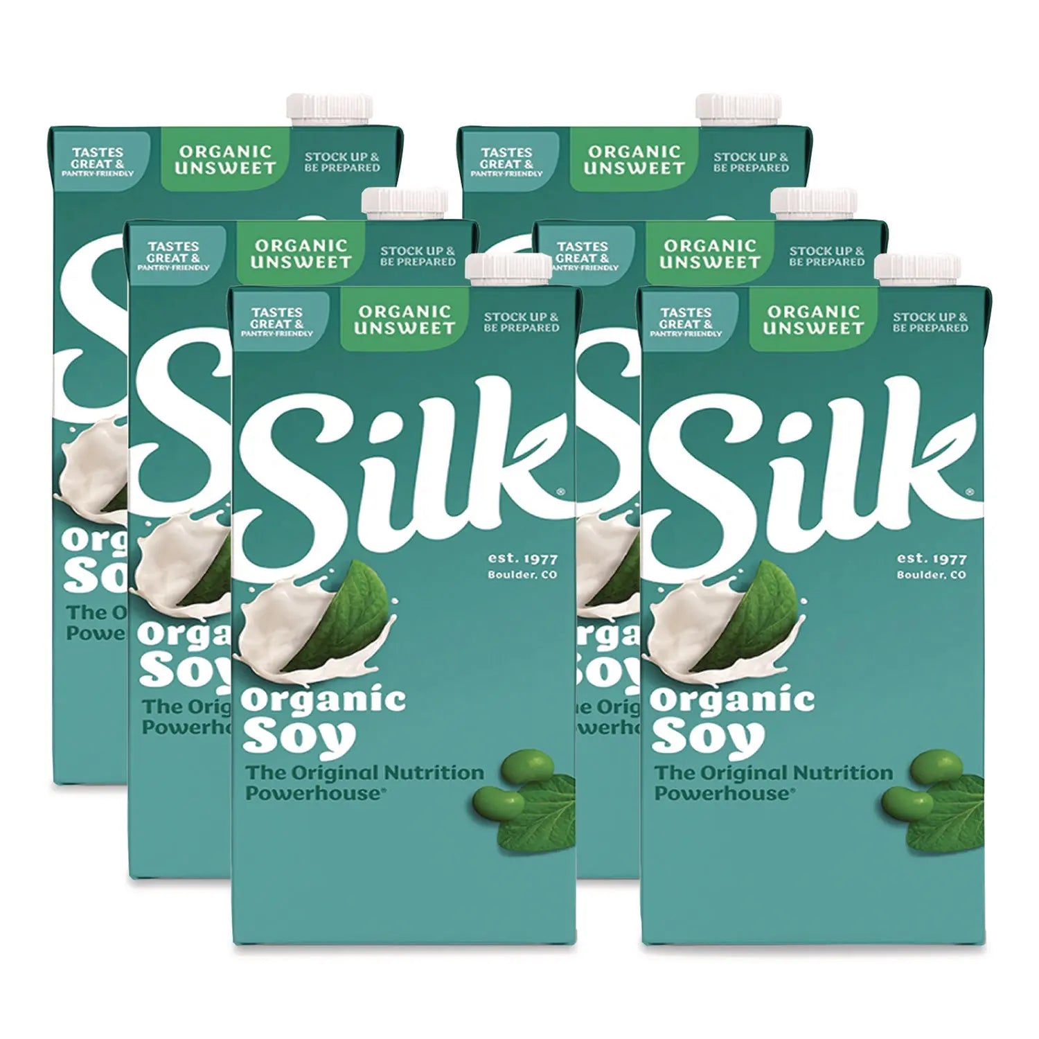 Silk® Soymilk, Unsweetened Original, 32 oz, 6/Carton Silk® Flipcost