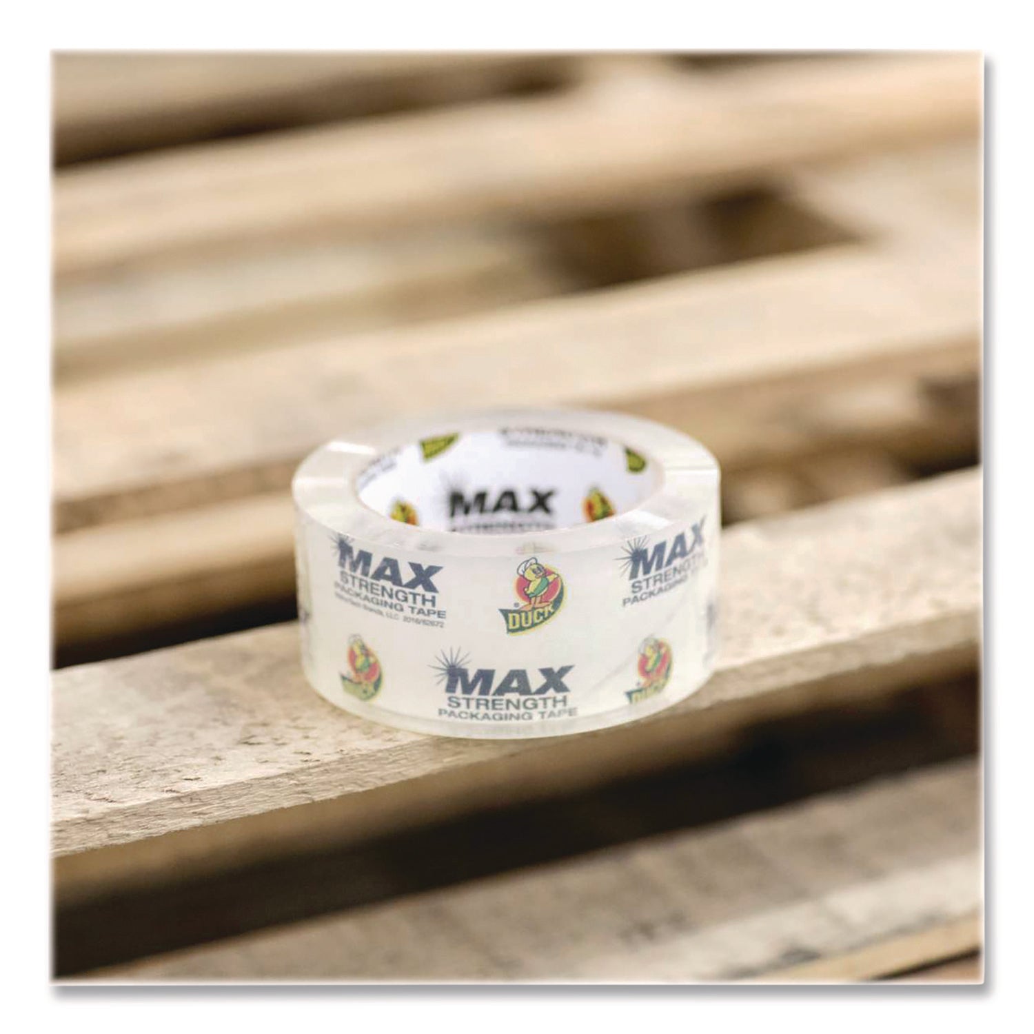 Duck® Max Packing Tape, 3" Core, 1.88" x 54.6 yds, Crystal Clear, 4 Rolls/Pack