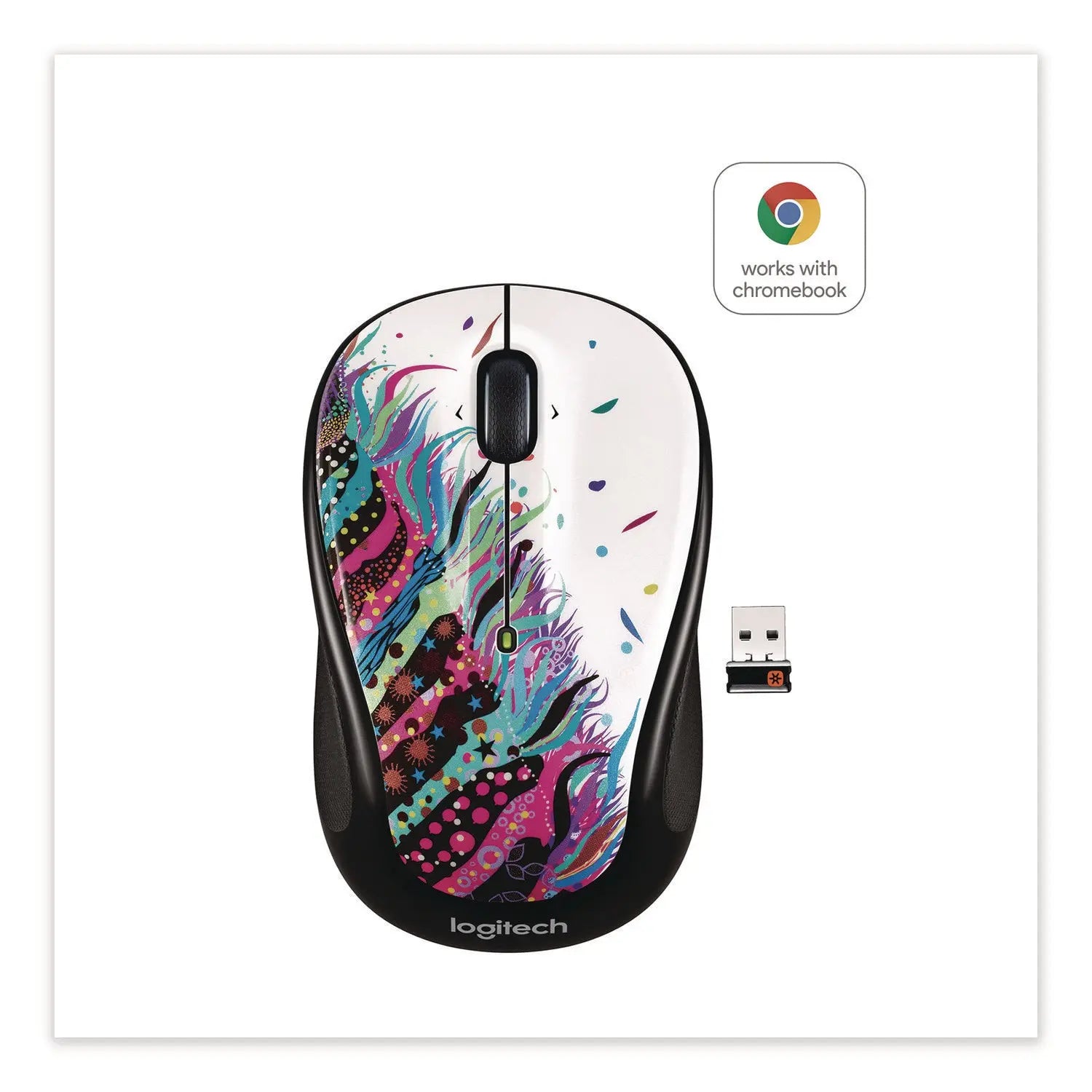 Logitech® M325 Wireless Mouse, 2.4 GHz Frequency/30 ft Wireless Range, Left/Right Hand Use, Celebrate Logitech® Flipcost