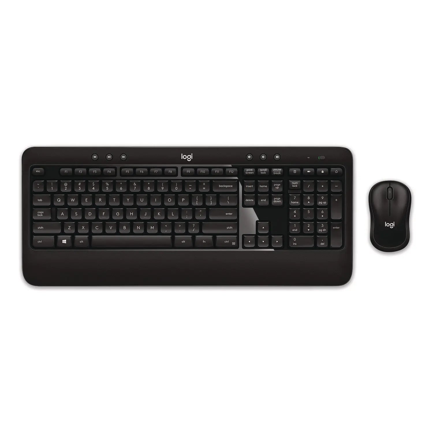 Logitech® Advanced Wireless Mouse and Keyboard Combo, 2.4 GHz Frequency, 33 ft Wireless Range, Black Logitech® Flipcost