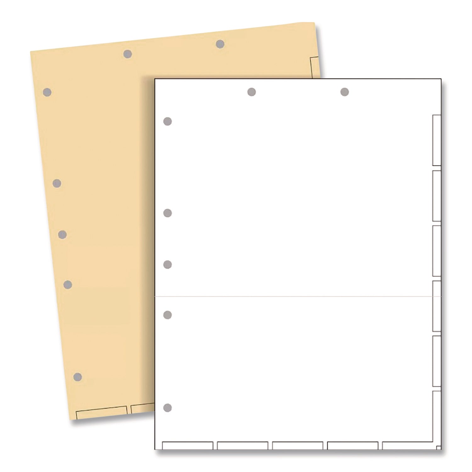 Medical Arts Press® Large Tab Chart Divider Sheets, 7-Hole Punched, Letter, White, 250/Box