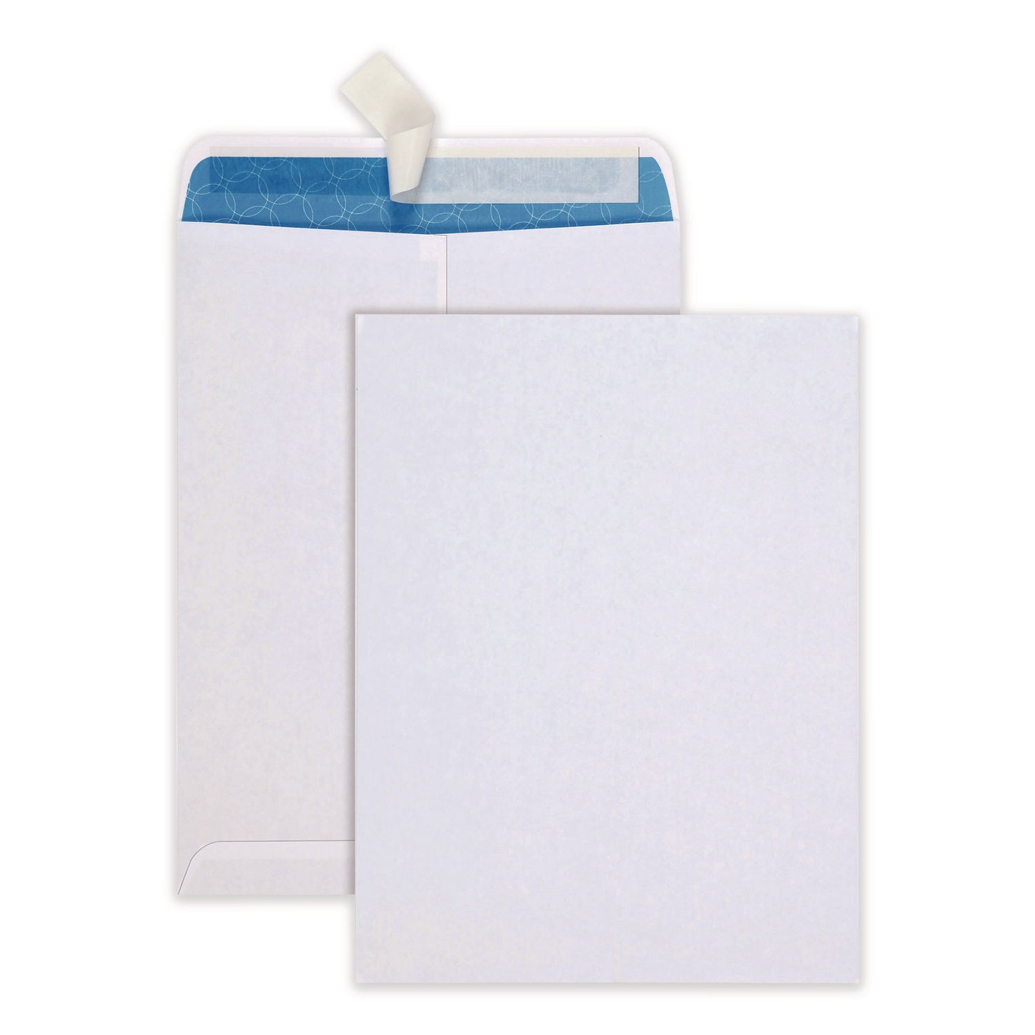 Quality Park™ Redi-Strip Security Tinted Envelope, Antimicrobial, #10 1/2, Cheese Blade Flap, Redi-Strip Closure, 9 x 12, White, 100/Box