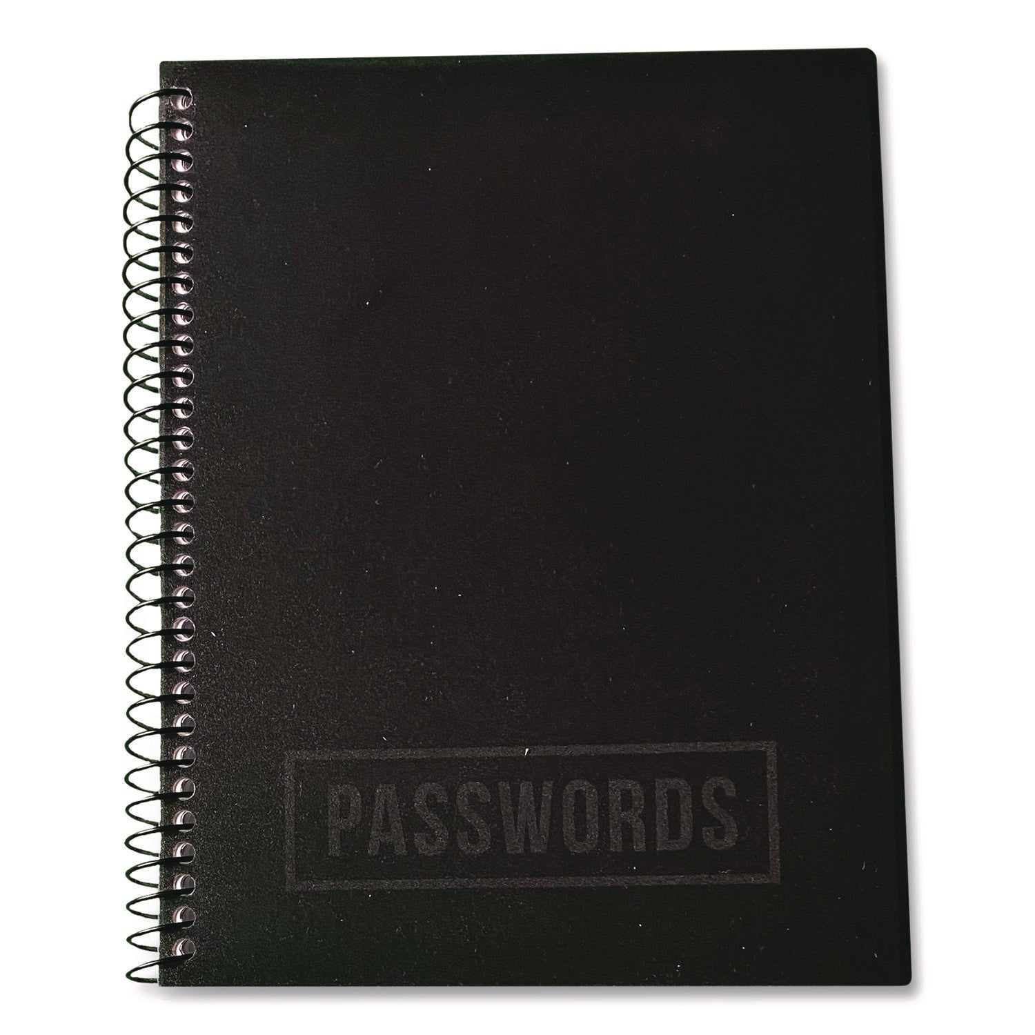 RE-Focus The Creative Office Small/Mini Password Log Book, 480 Total Entries, 4 Entries/Page, Black Plastic Cover, (60) 7 x 5.5 Sheets