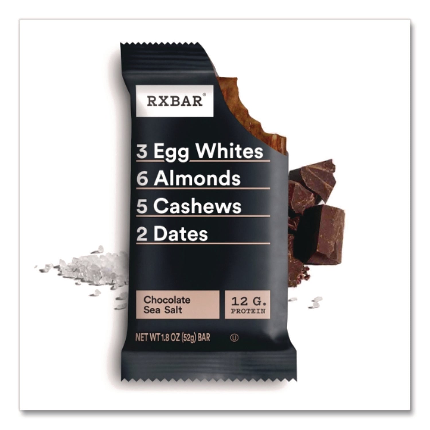 RXBAR® Adult Bars, Chocolate Sea Salt, 1.83 oz Bar, 12/Box