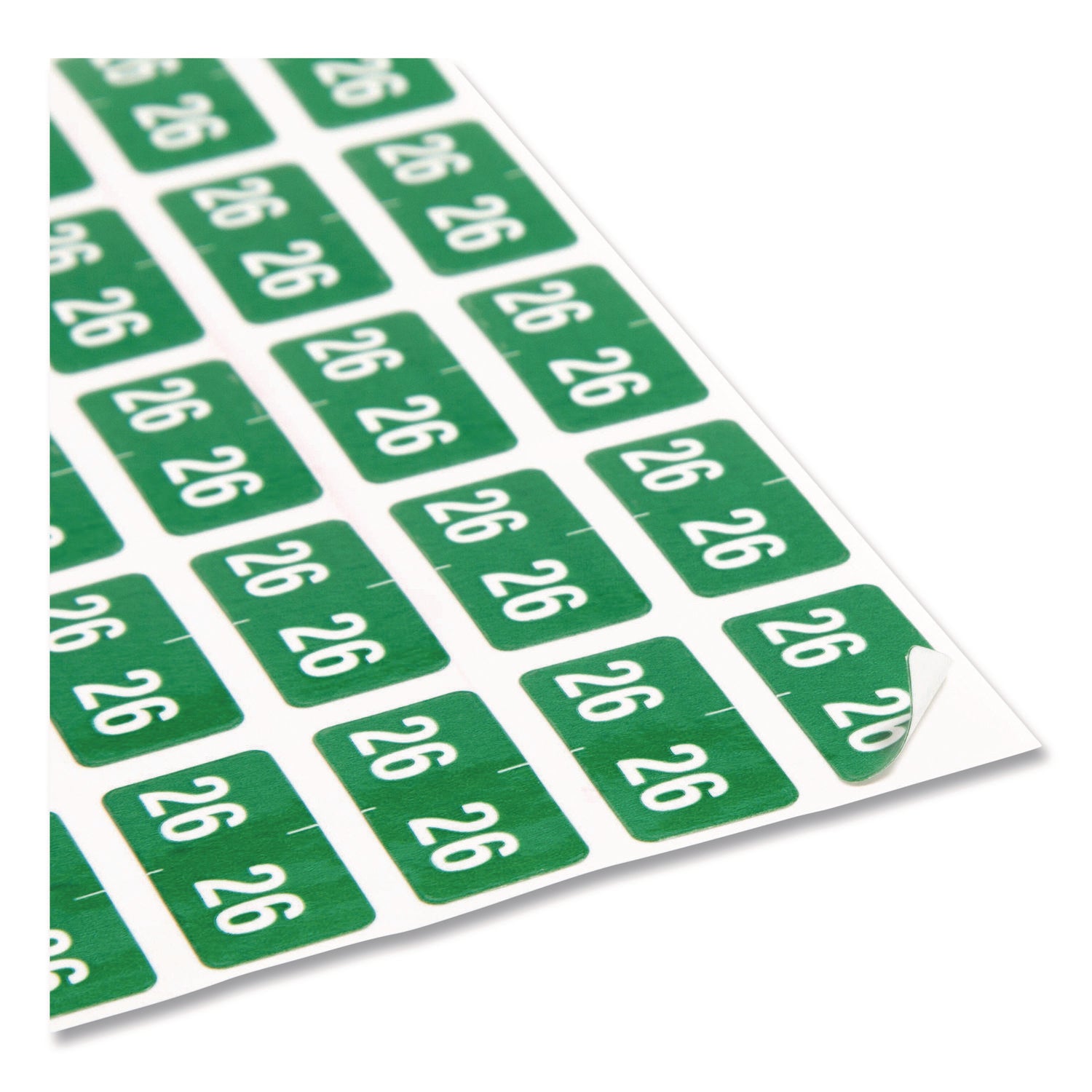 Smead Yearly End Tab File Folder Labels, 0.5 x 1, Green, 25/Sheet, 10 Sheets/Pack