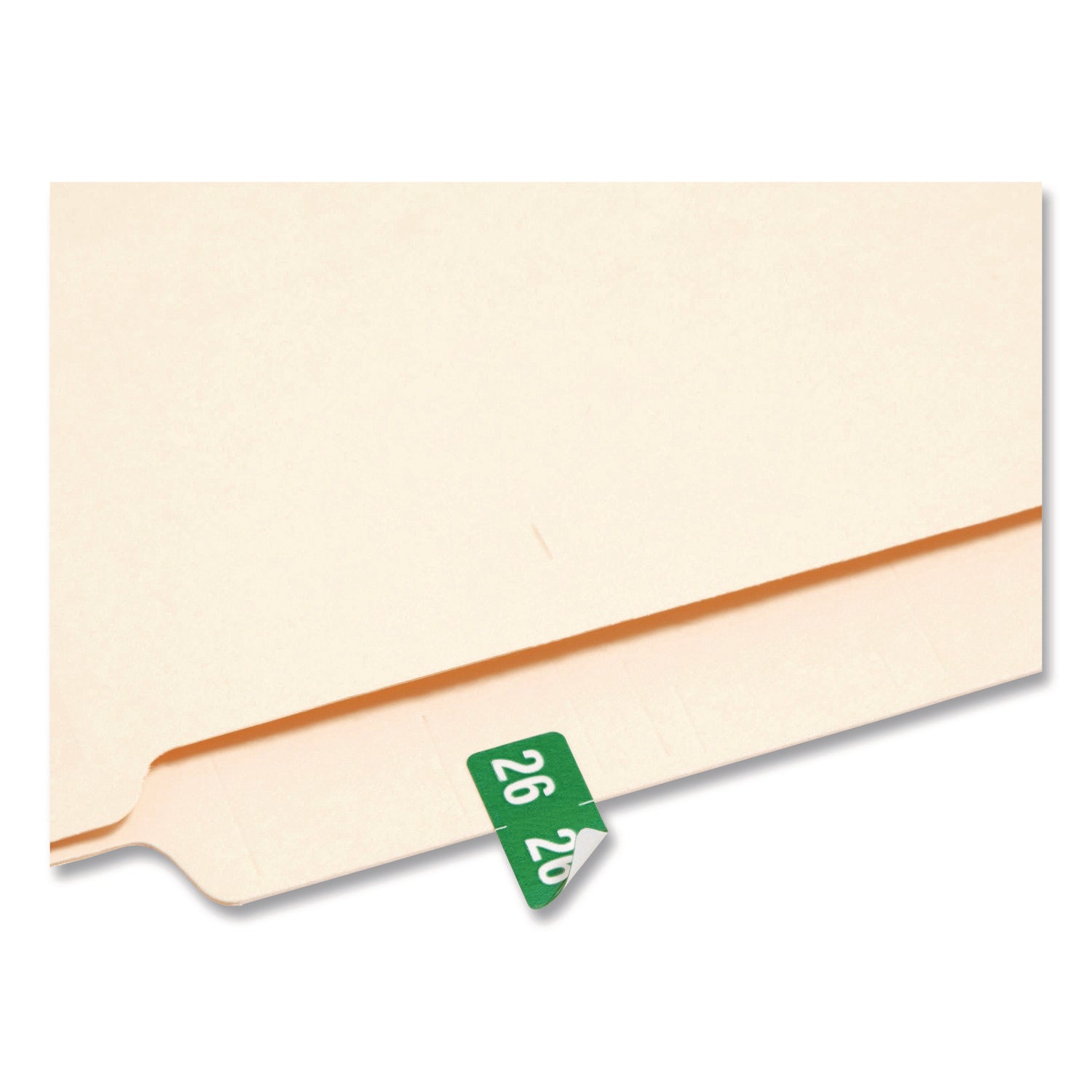 Smead Yearly End Tab File Folder Labels, 0.5 x 1, Green, 25/Sheet, 10 Sheets/Pack