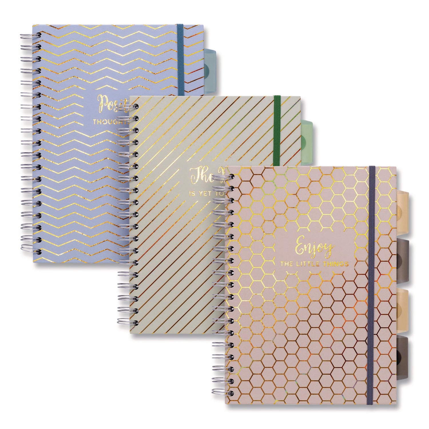 PUKKA PAD® B5 Size Project Book, 5 -Subjects, Medium/College Rule, Assorted Color Covers, (100) 9.8 x 6.9 Sheets, 3/Pack