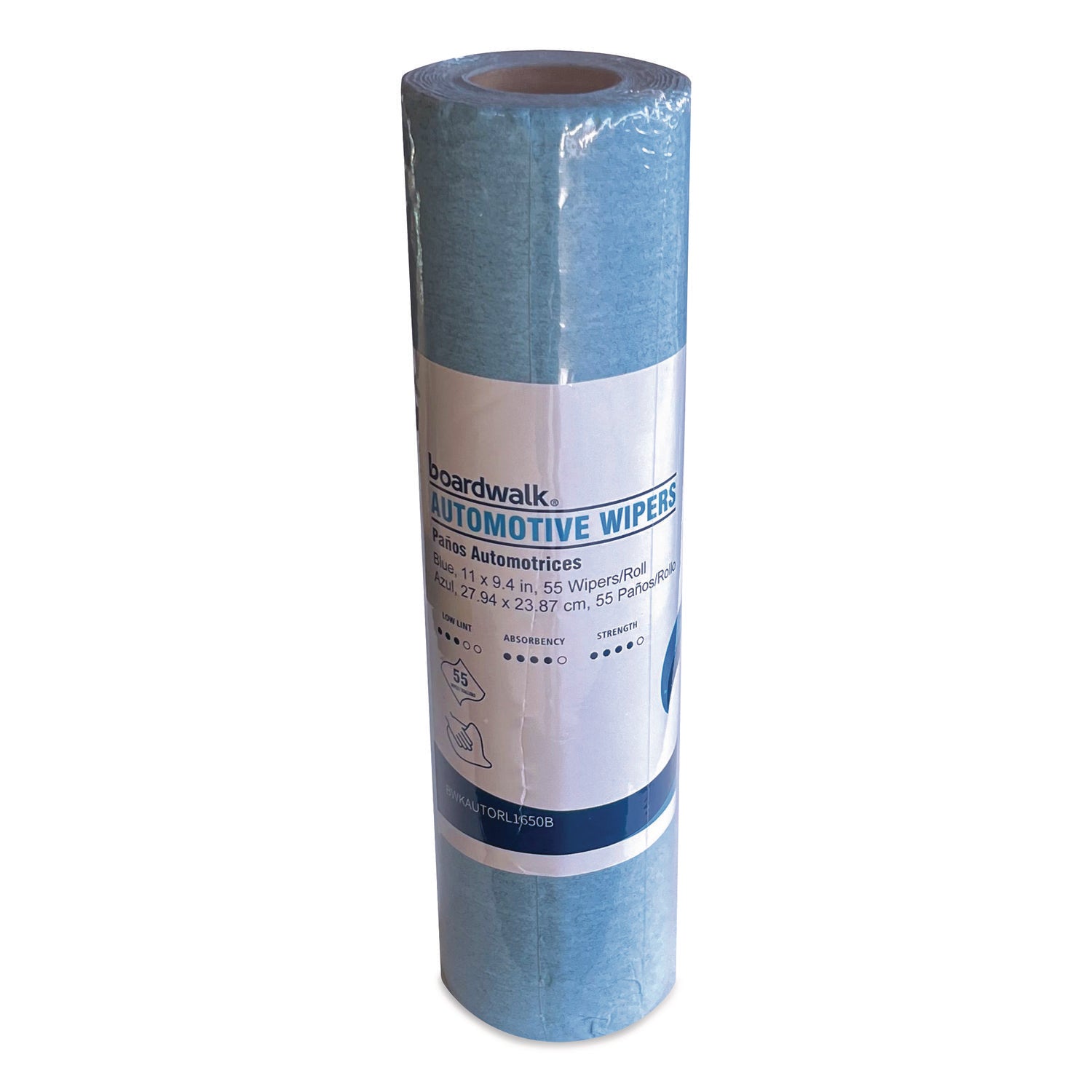 Boardwalk® Automotive Wiper Rolls, 9.4 x 11, Blue, 55/Roll, 30 Rolls/Carton