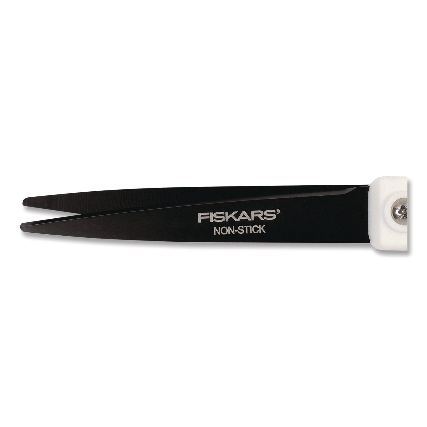 Fiskars® Premier SoftGrip Nonstick Scissors, 9.75" Long, 8" Cut Length, Offset White Handle