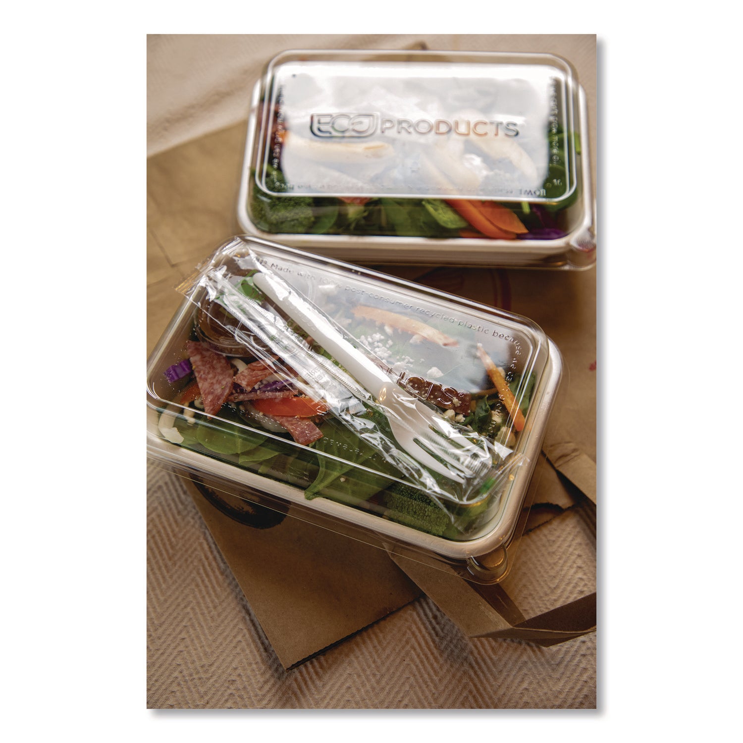 Eco-Products® Plantware CPLA Cutlery, Individually Wrapped, Fork, White, 1,000/Carton