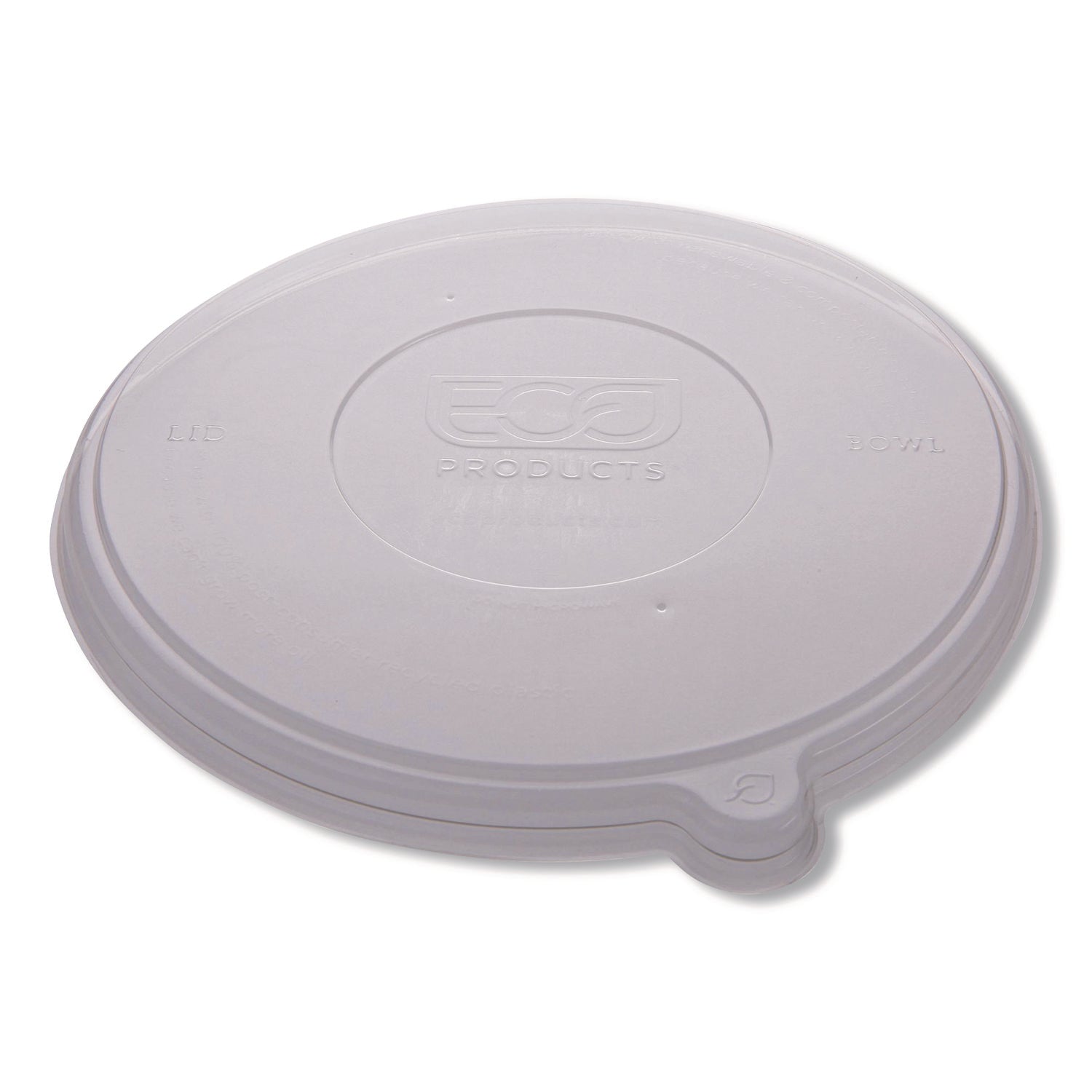 Eco-Products® Worldview 100 Percent Recycled Content Lid, 7.93" Diameter x 0.6" h, Clear, 400/Carton