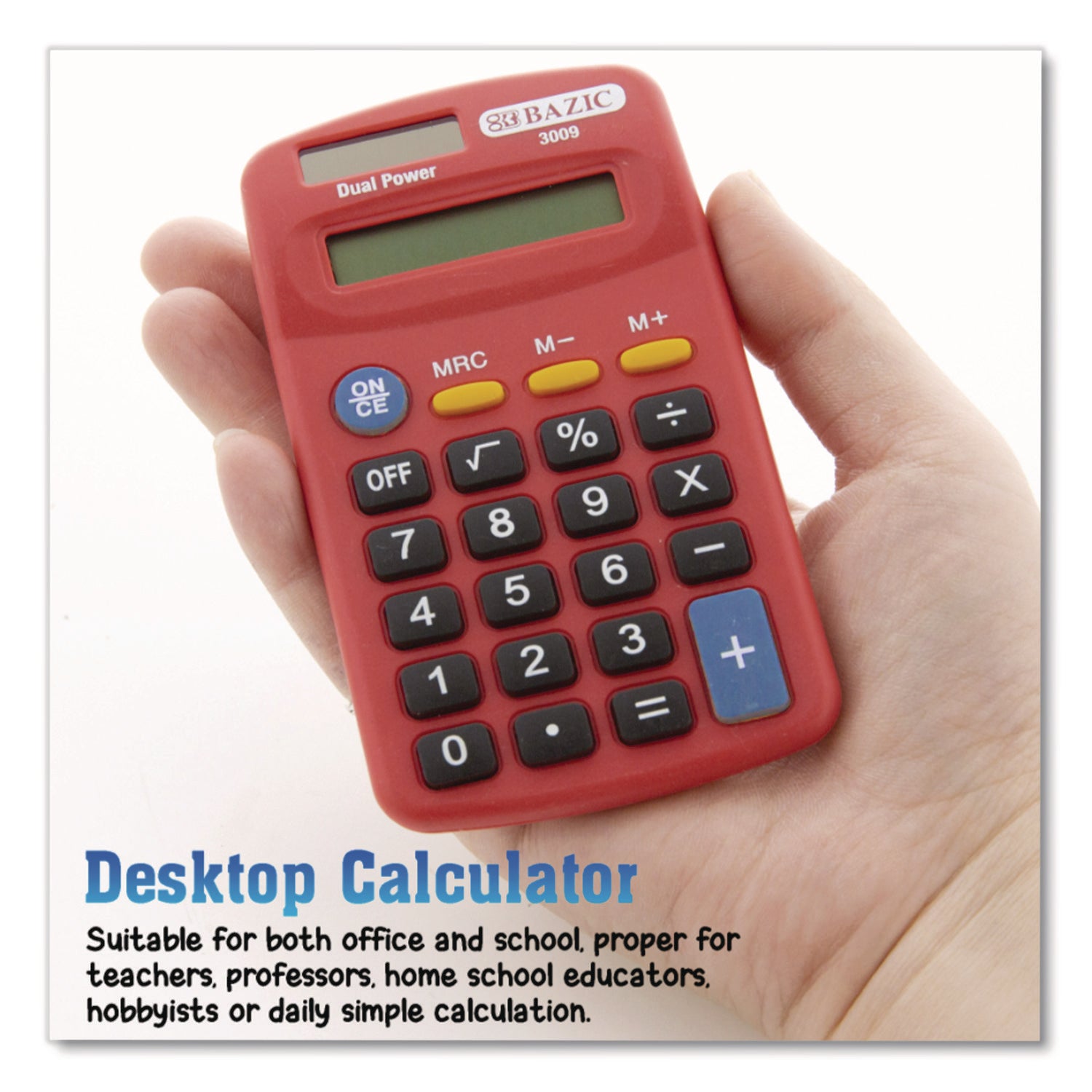BAZIC® Products Dual Power Pocket Size Calculator, 8-Digit, LCD