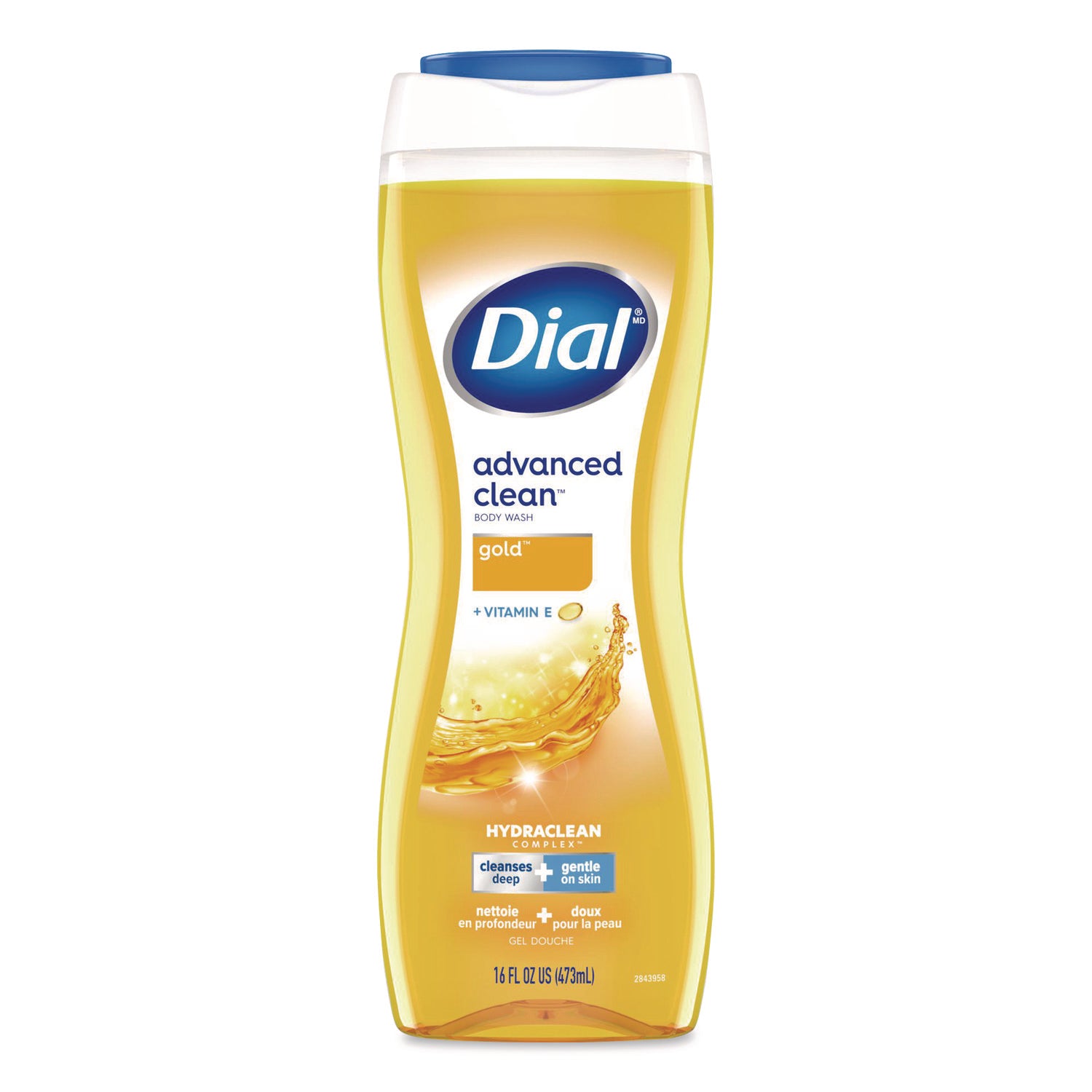 Dial® Body Wash Advanced Clean Gold, Original Gold, 16 oz, 6/Carton