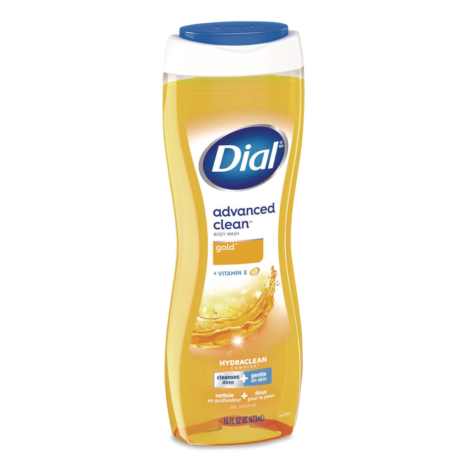 Dial® Body Wash Advanced Clean Gold, Original Gold, 16 oz, 6/Carton
