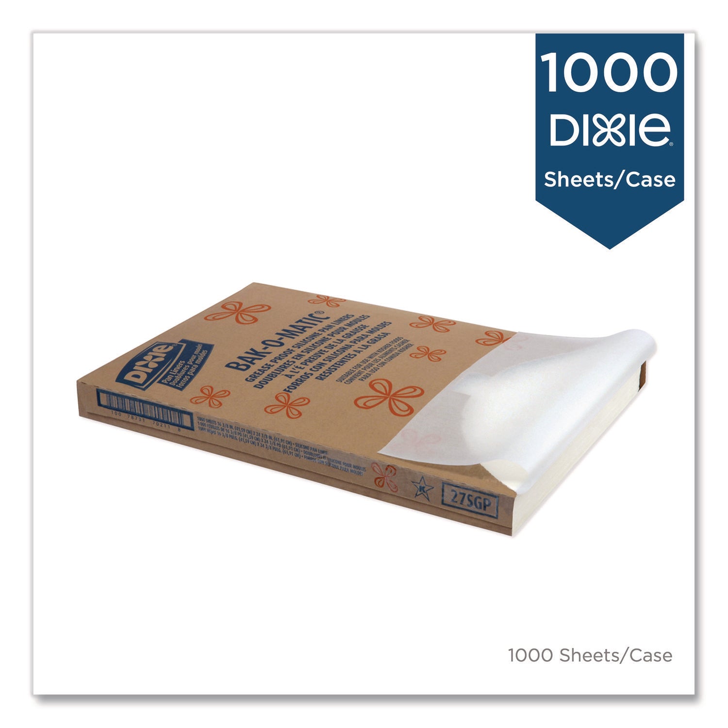 Dixie® Greaseproof Liftoff Pan Liner, 24.38 x 16.38, 1,000/Carton