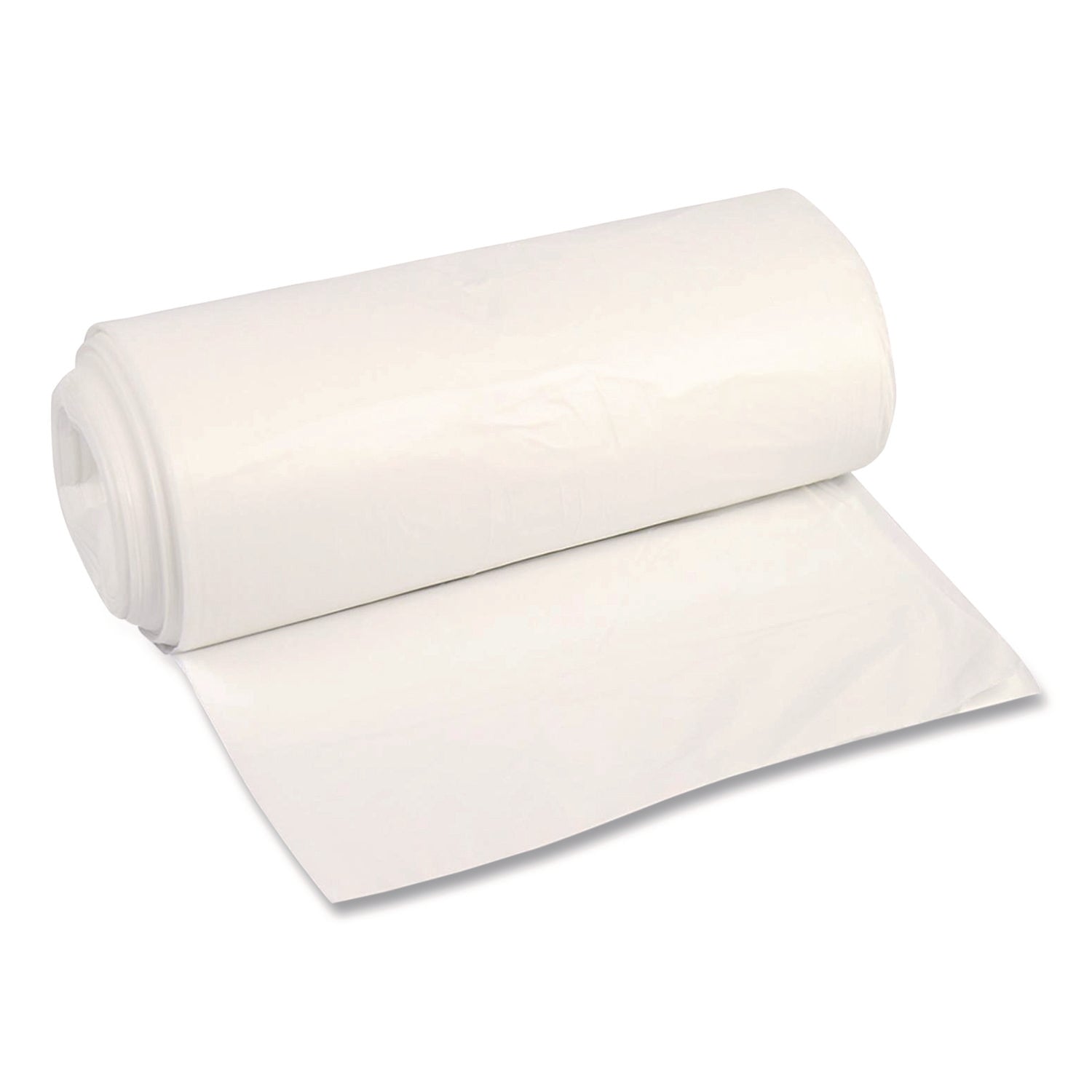 Boardwalk® High-Density Can Liners, 45 gal, 22 mic, 40 x 48, Natural, Perforated Roll, 150/Carton