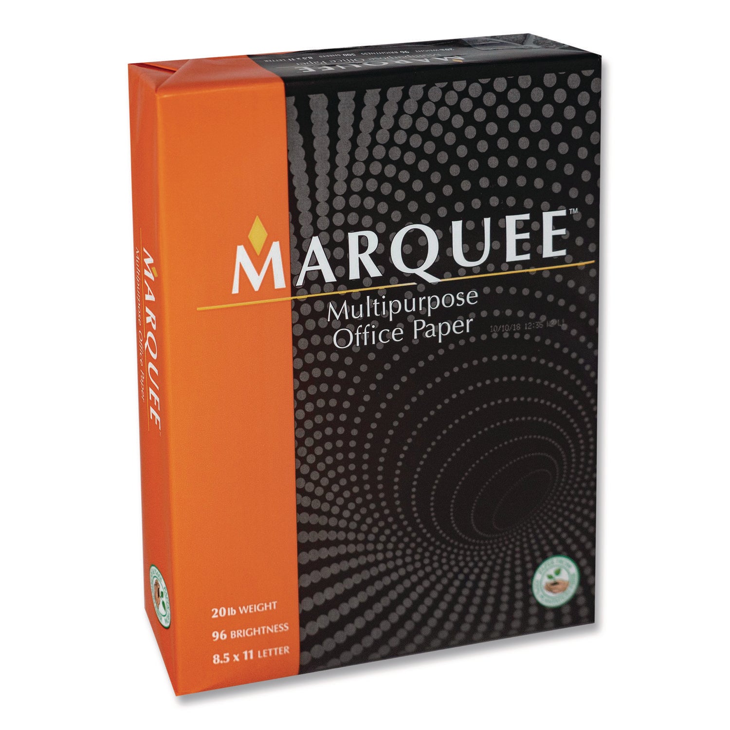 Marquee Multipurpose Office Paper, 96 Bright, 20 lb Bond Weight, 8.5 x 11, White, 500 Sheets/Ream, 10 Reams/Carton, 40 Cartons/Pallet