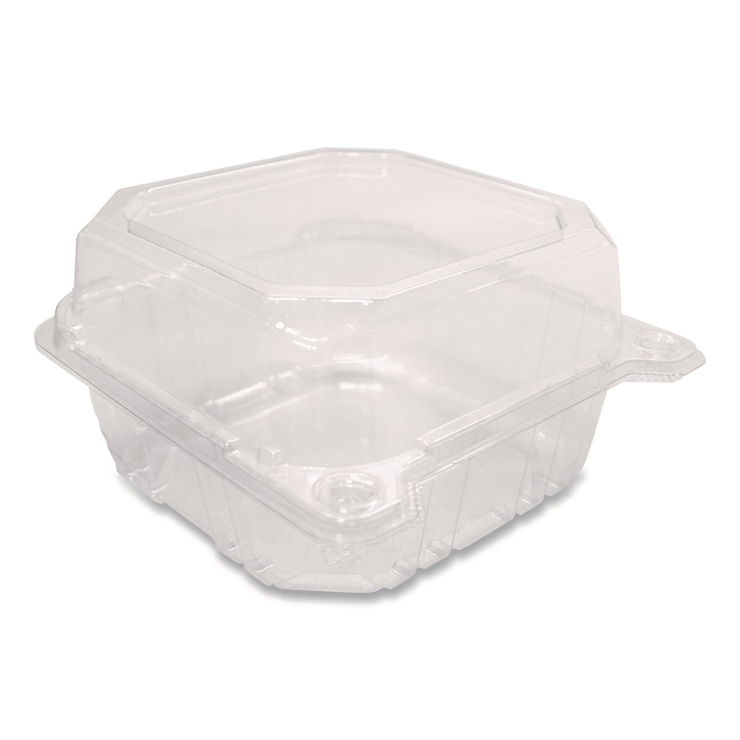 Karat® PET Plastic Hinged Container, 6 x 6 x 3.3, Clear, Plastic, 500/Carton