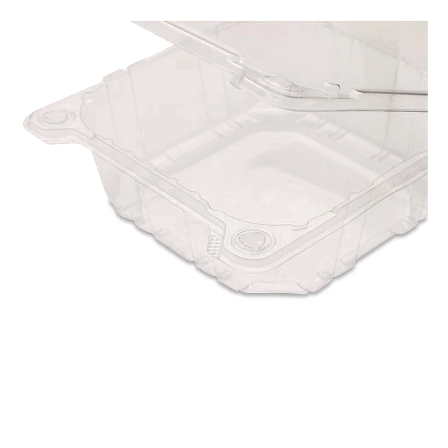 Karat® PET Plastic Hinged Container, 6 x 6 x 3.3, Clear, Plastic, 500/Carton