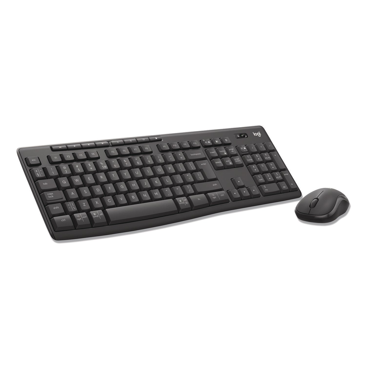 Logitech® MK370 Combo for Business, 33 ft Wireless Range, Graphite