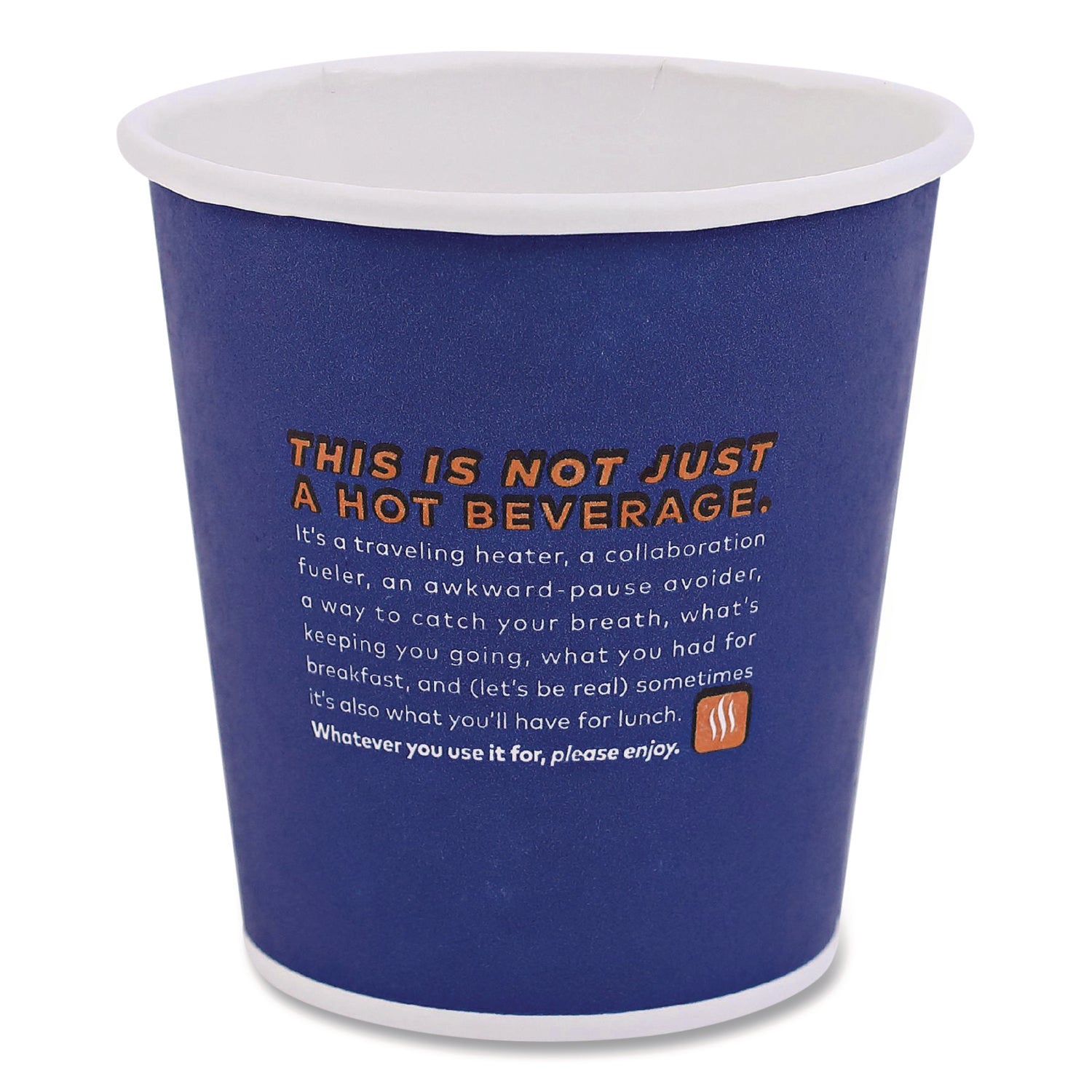FLAVIA® Hot Beverage Paper Cup 10 oz, FLAVIA Design, Blue, 100/Sleeve, 10 Sleeves/Carton